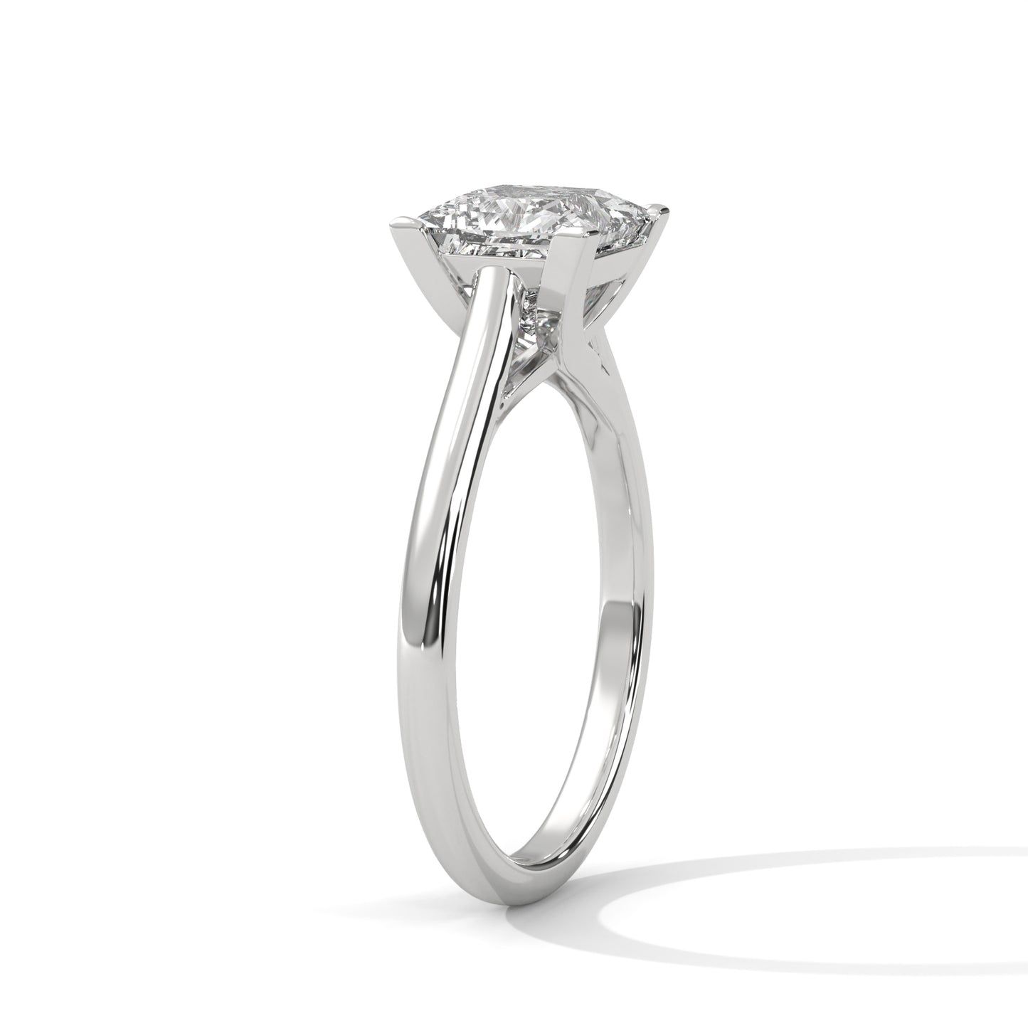 2ct Princess Cut E-VVS2 Lab Grown Diamond Engagement Ring, Solitaire Ring