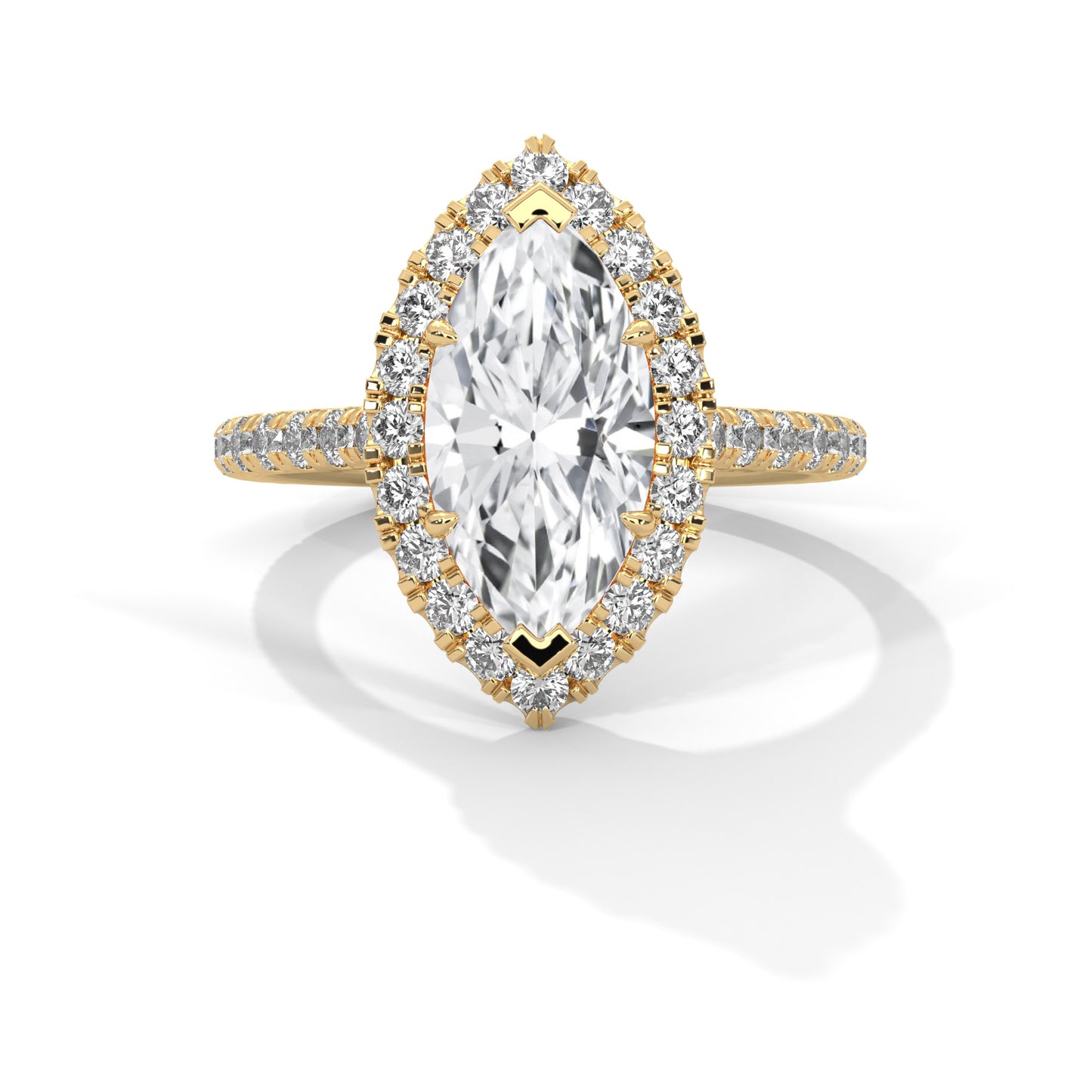 2ct Marquise Cut E-VVS2 Lab Grown Diamond Engagement Ring, 14K Gold, Gift for Her