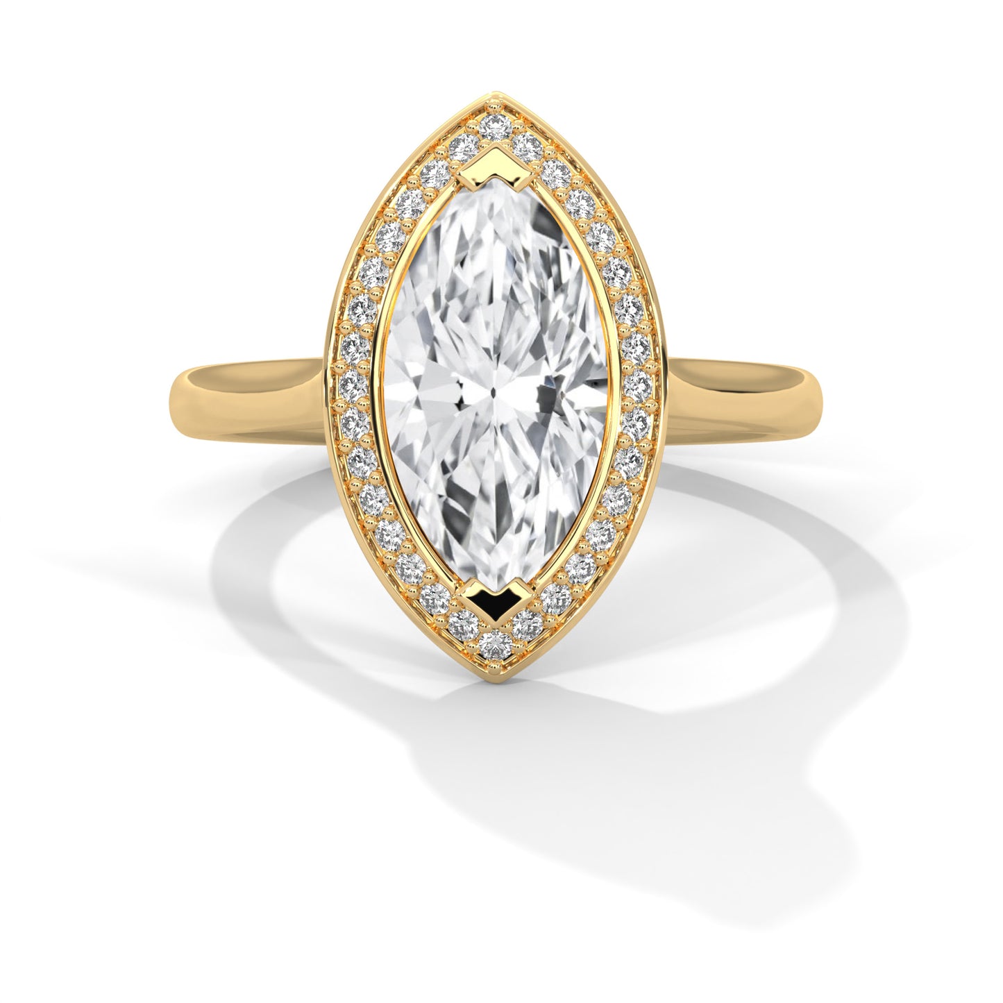 2ct Marquise Cut E-VVS2 Lab Grown Diamond Engagement Ring, IGI Certified Diamond
