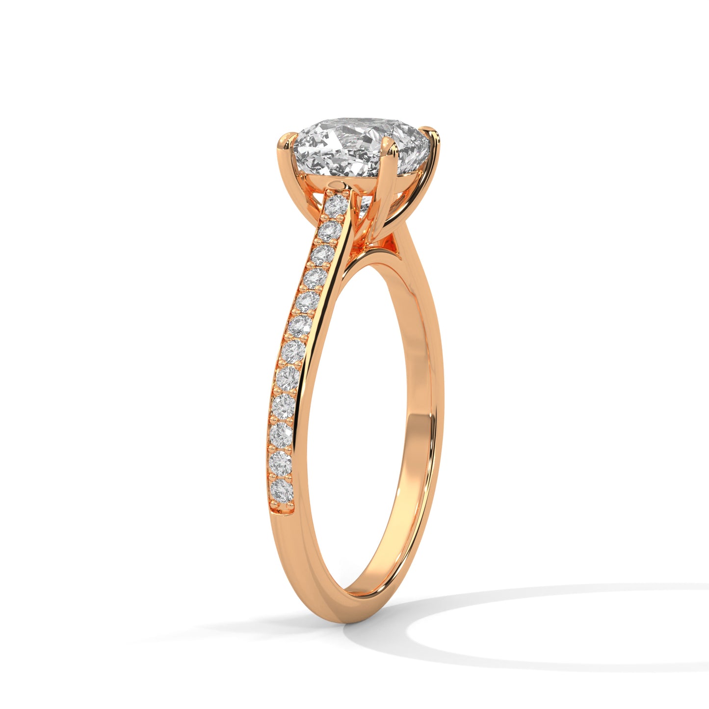 2ct Cushion Lab-Grown Diamond Engagement Ring, E - VVS2 Diamond
