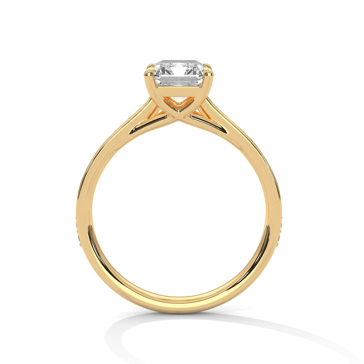 3 CT Emerald E-VVS2 Lab-Grown Diamond Engagement Ring, Bridal Ring