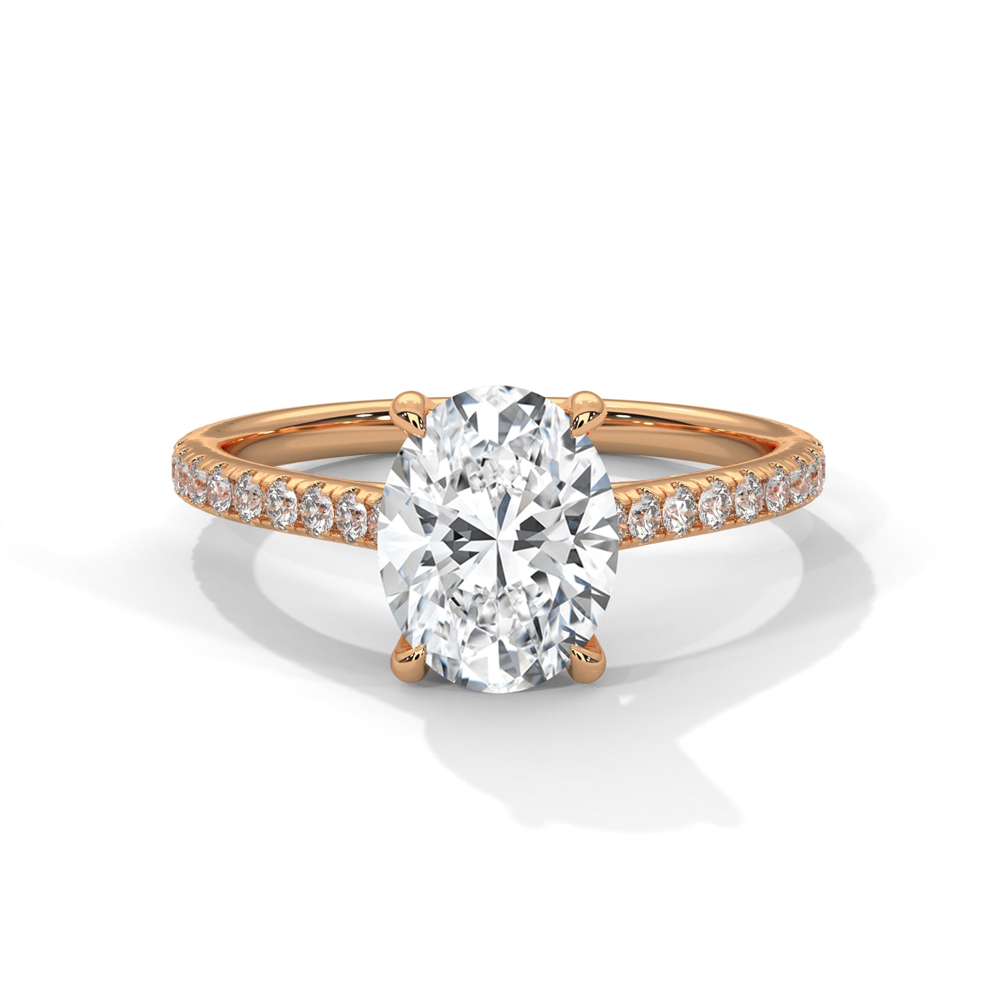 3 CT Oval Lab-Grown Diamond Engagement Ring – Made to Order