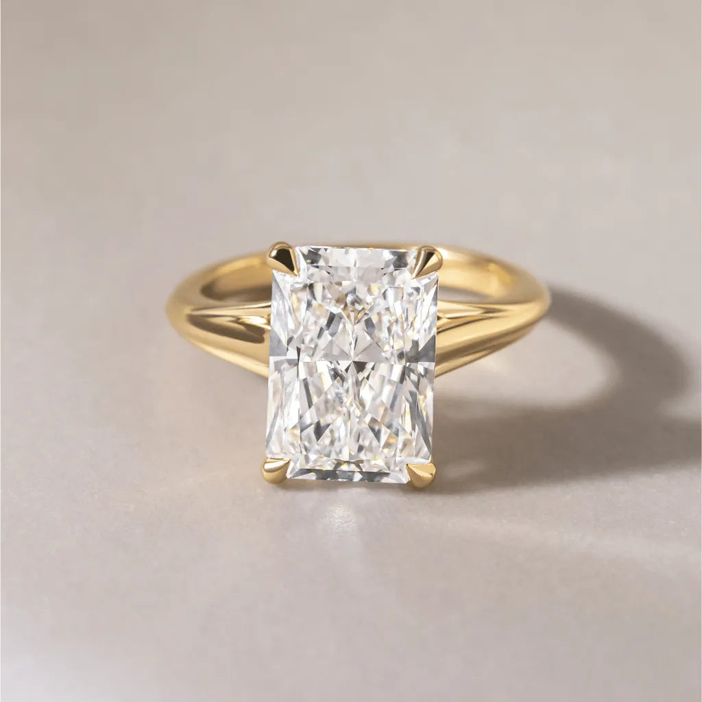 5.50 Carat Radiant Cut Lab Grown Diamond Engagement Ring in Yellow Gold – Vivienne