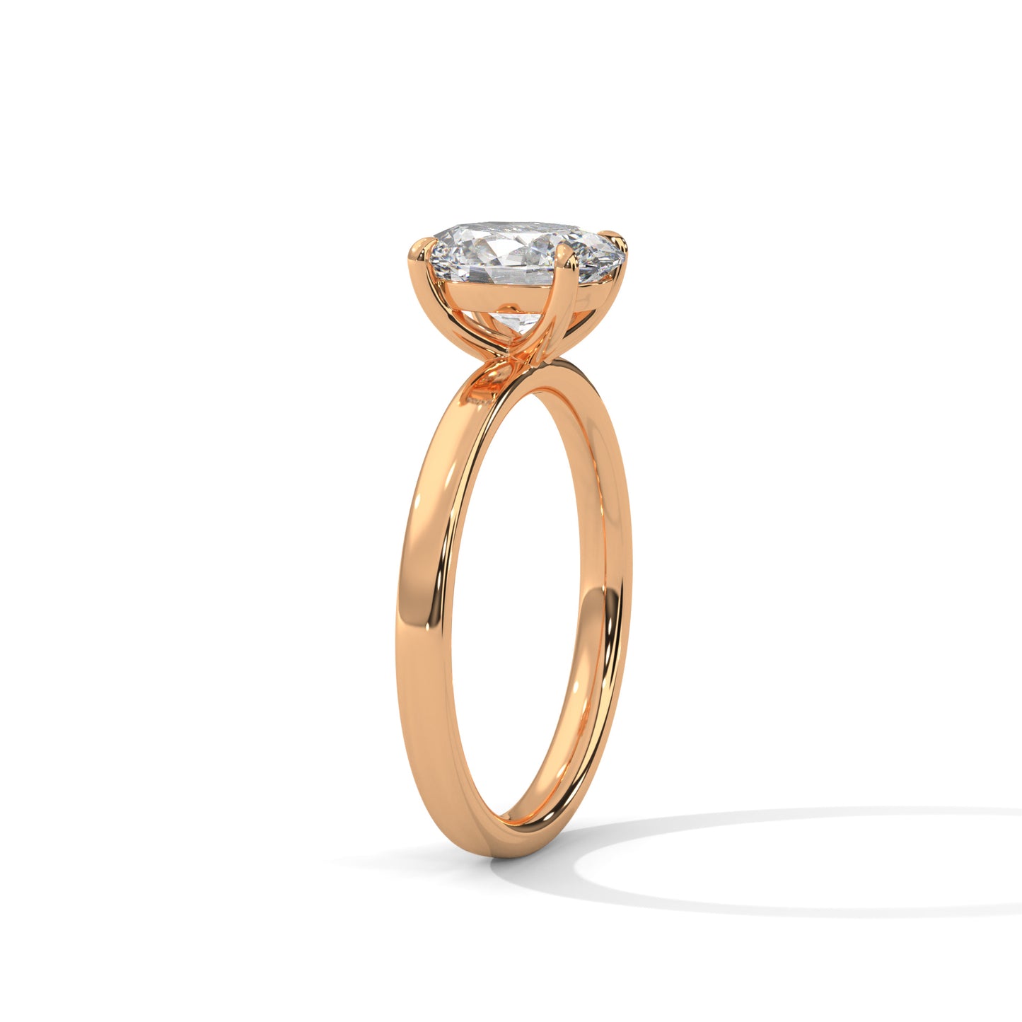 2 ct Oval E VVS2 Lab-Grown Diamond Engagement Ring, Solitaire Ring