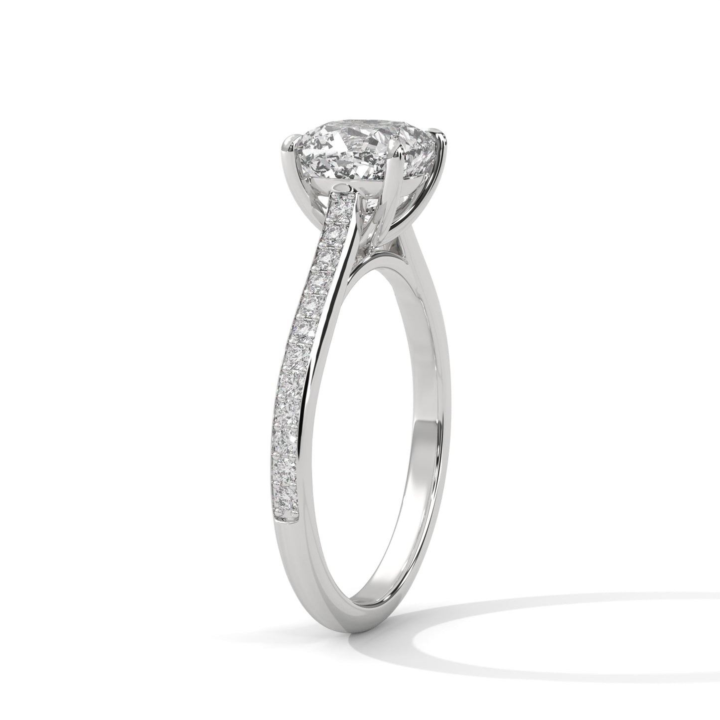 2ct Cushion Lab-Grown Diamond Engagement Ring, E - VVS2 Diamond