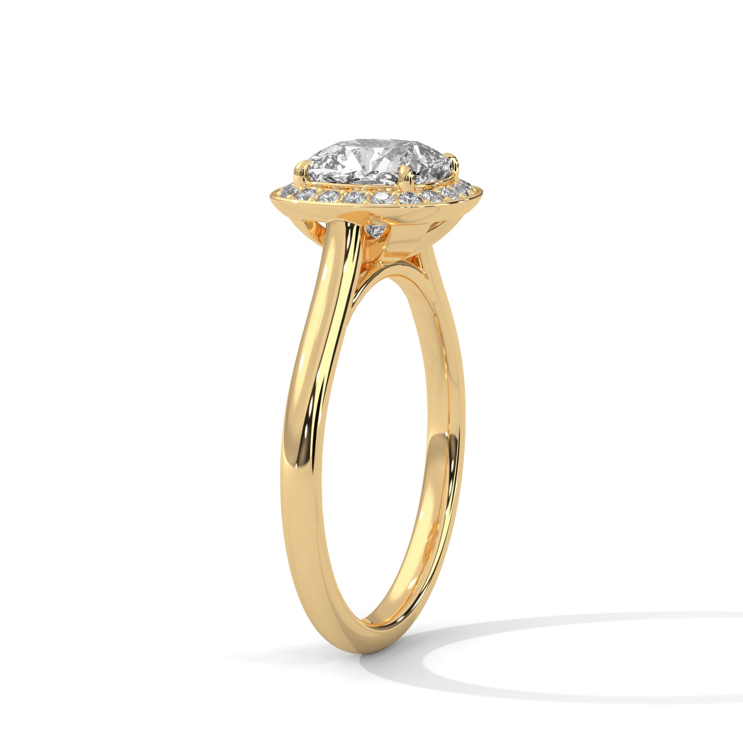 2ct Cushion Lab-Grown Diamond Engagement Ring, E - VVS2 Diamond Ring