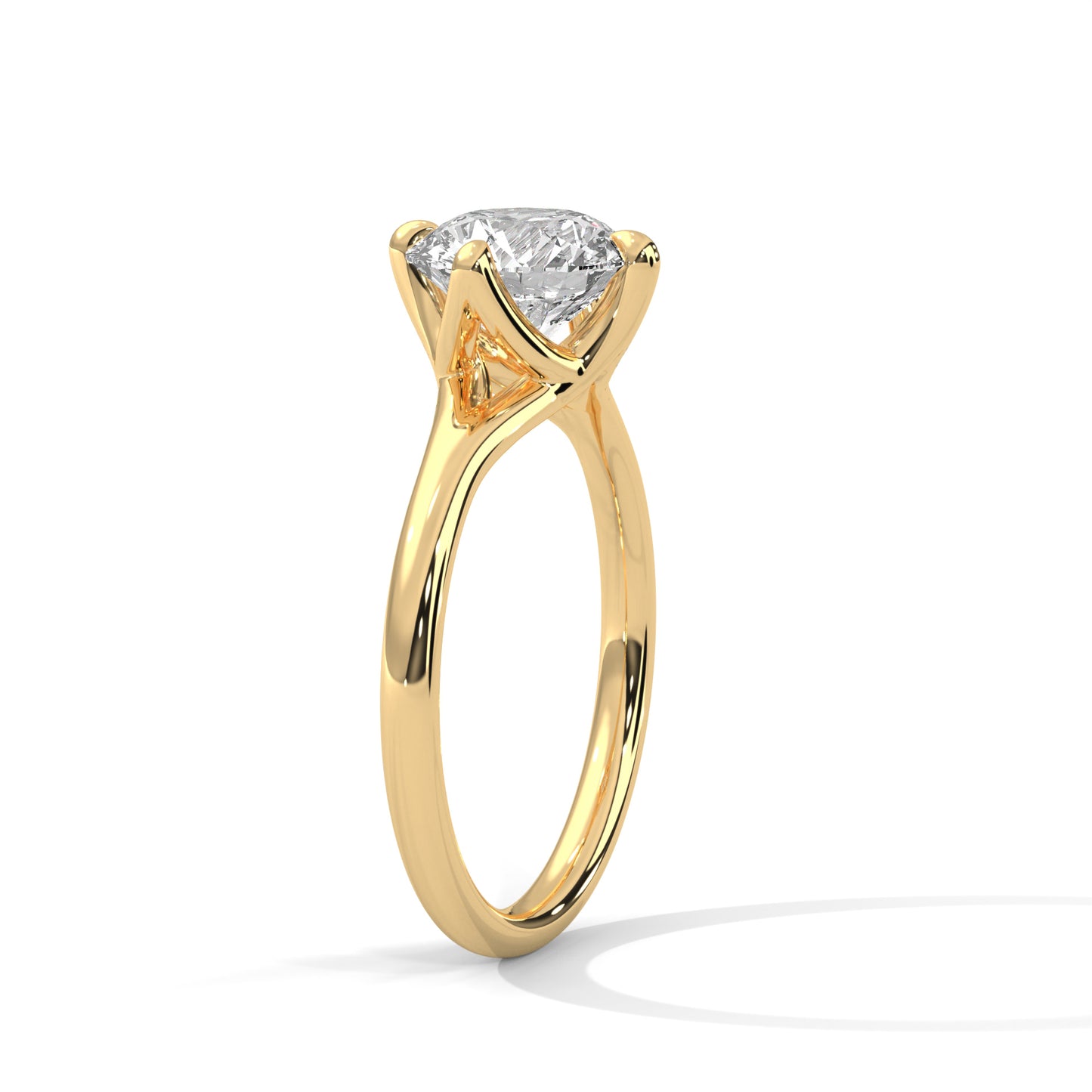 2ct Round Cut E-VVS2 Lab Grown Diamond Engagement Ring, Solitaire Ring, Proposal Ring