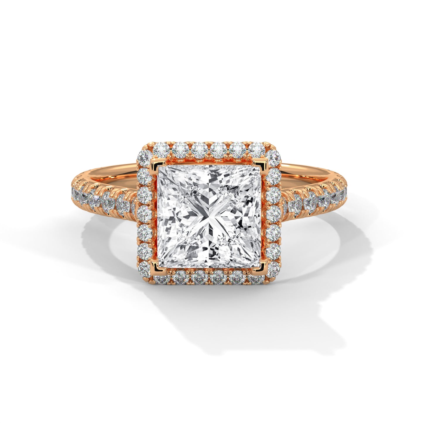 2ct Princess Cut E-VVS2 Lab Grown Diamond Engagement Ring, Ethical Diamond