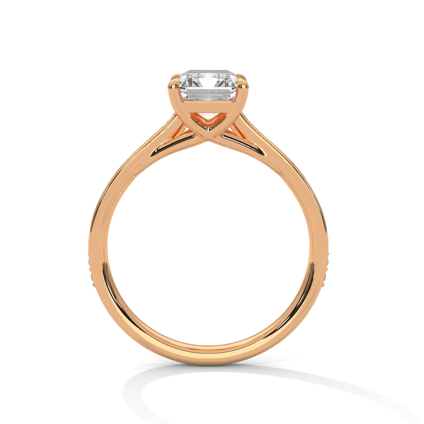 3 CT Emerald E-VVS2 Lab-Grown Diamond Engagement Ring, Bridal Ring