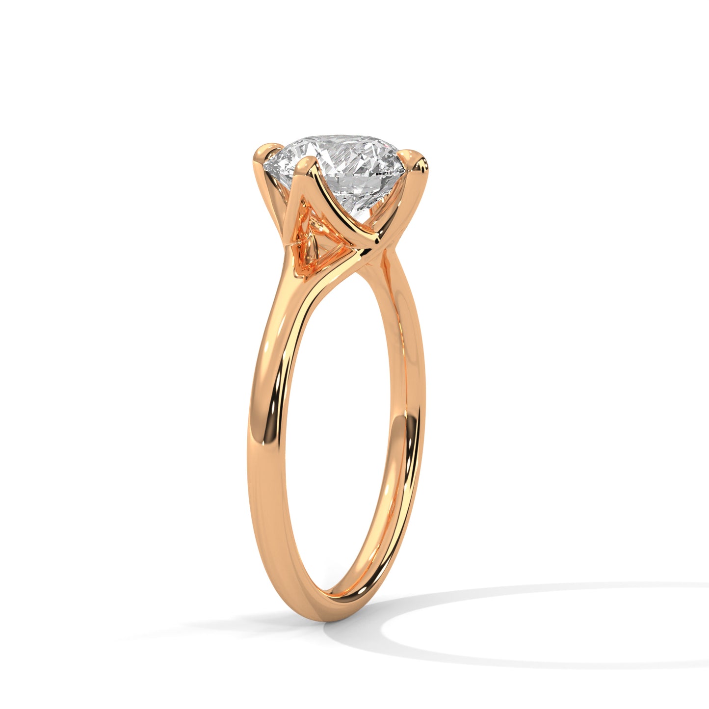 2ct Round Cut E-VVS2 Lab Grown Diamond Engagement Ring, Solitaire Ring, Proposal Ring