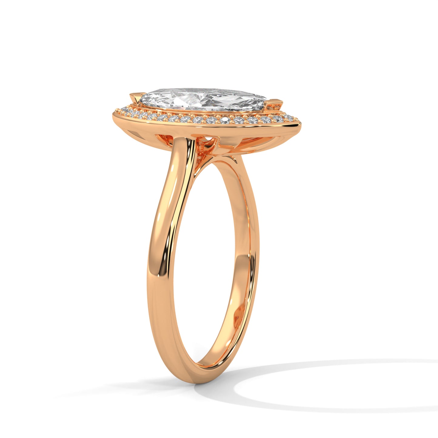 2ct Marquise Cut E-VVS2 Lab Grown Diamond Engagement Ring, IGI Certified Diamond