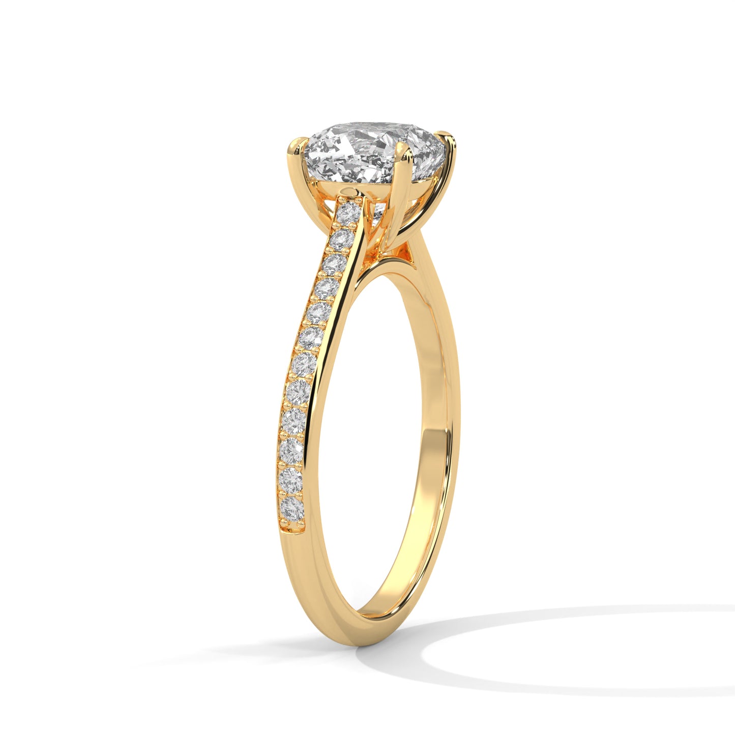 2ct Cushion Lab-Grown Diamond Engagement Ring, E - VVS2 Diamond