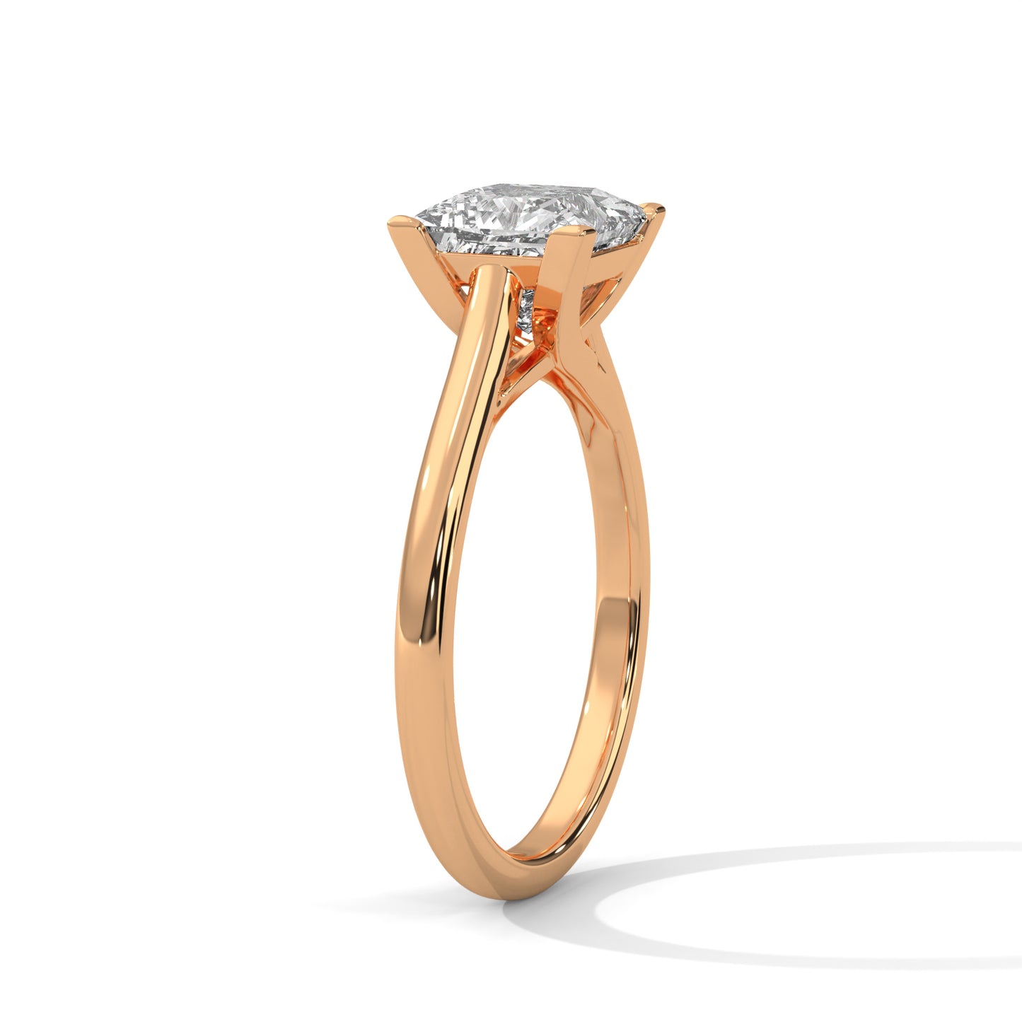 2ct Princess Cut E-VVS2 Lab Grown Diamond Engagement Ring, Solitaire Ring