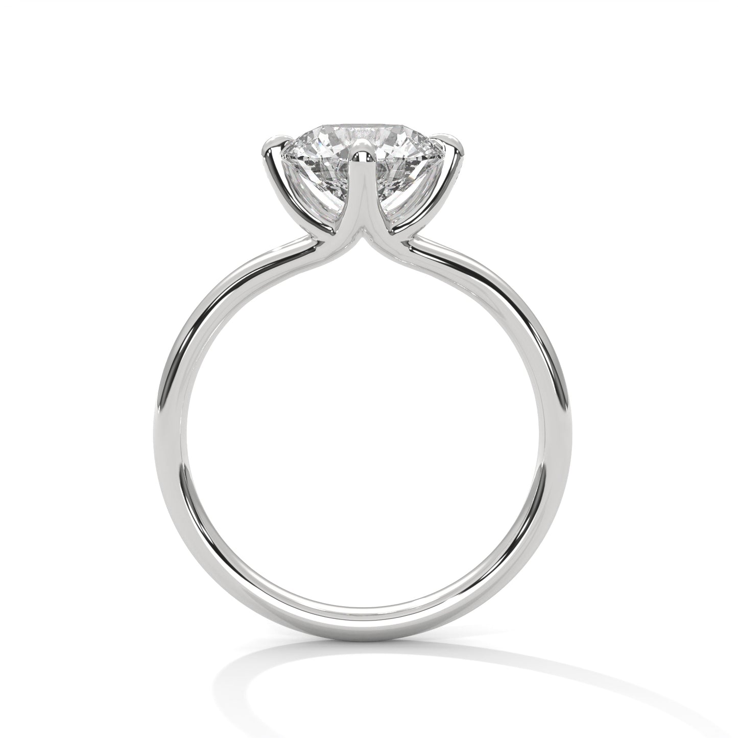 2ct Round Cut E-VVS2 Lab Grown Diamond Engagement Ring, Solitaire Ring, Proposal Ring