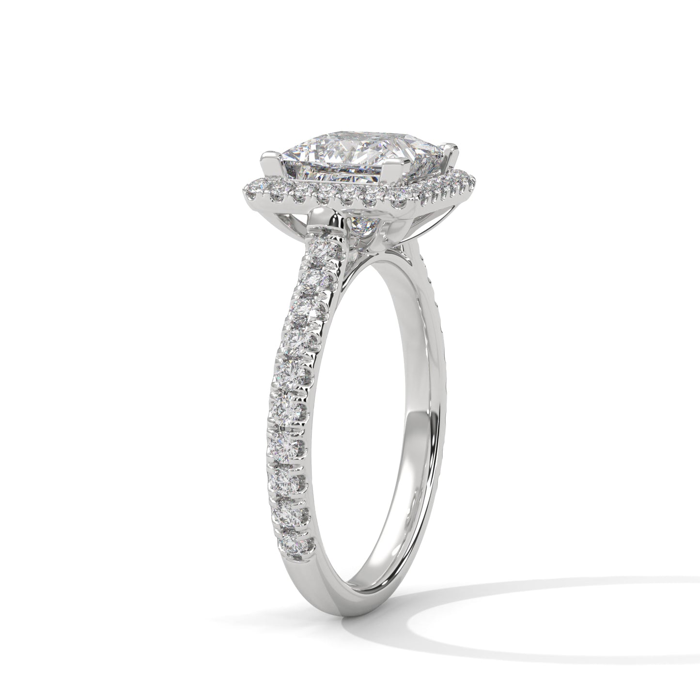 2ct Princess Cut E-VVS2 Lab Grown Diamond Engagement Ring, Ethical Diamond