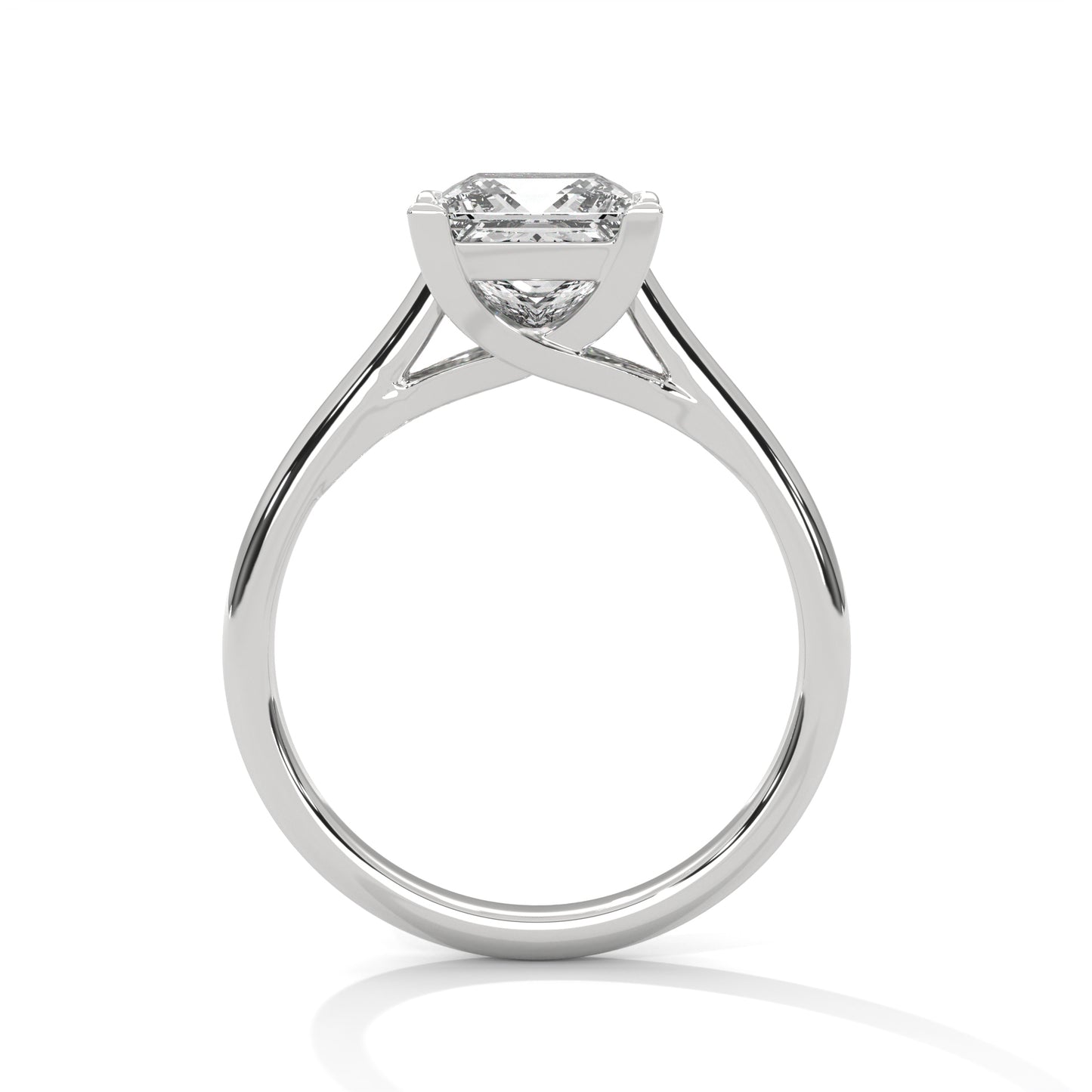2ct Princess Cut E-VVS2 Lab Grown Diamond Engagement Ring, Solitaire Ring