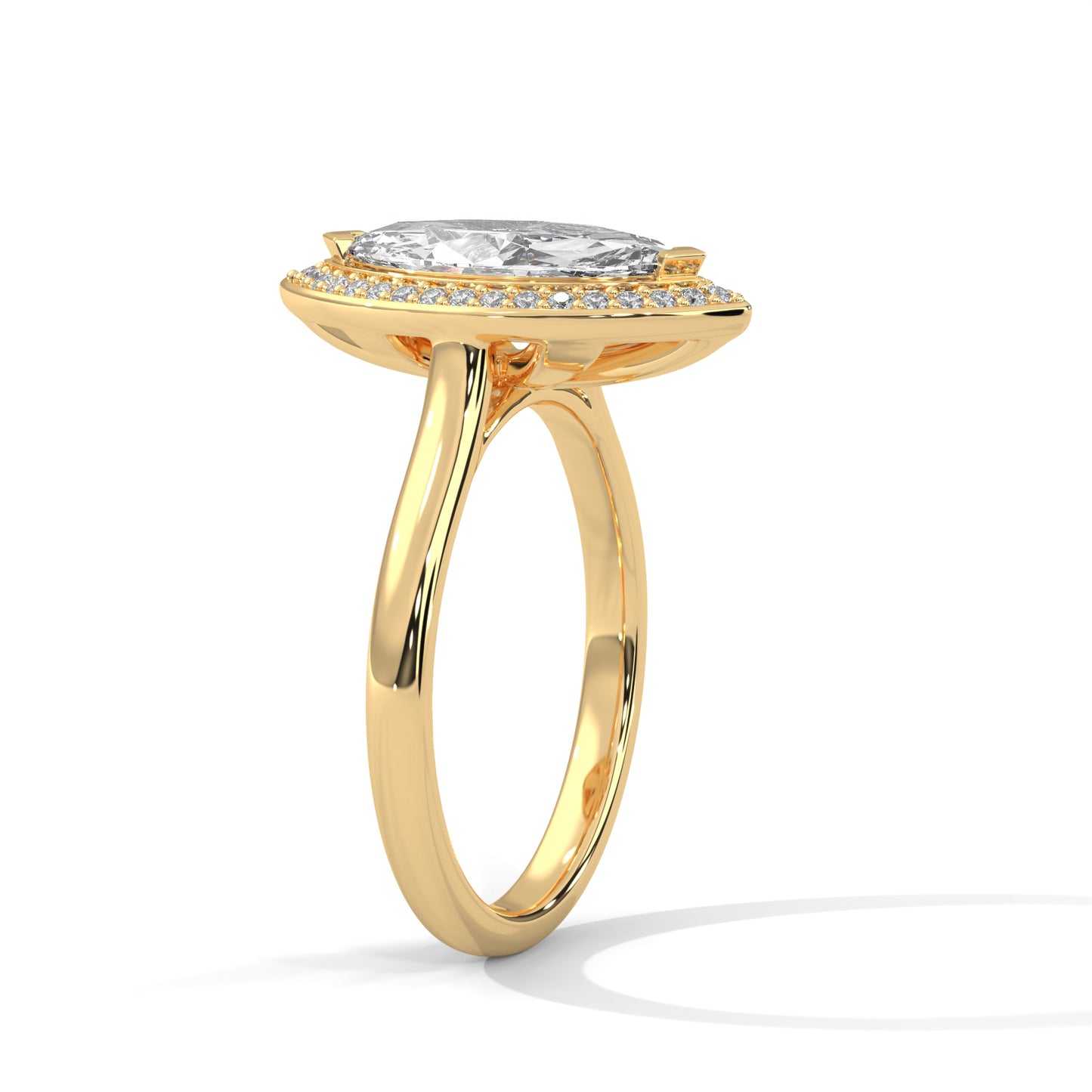 2ct Marquise Cut E-VVS2 Lab Grown Diamond Engagement Ring, IGI Certified Diamond