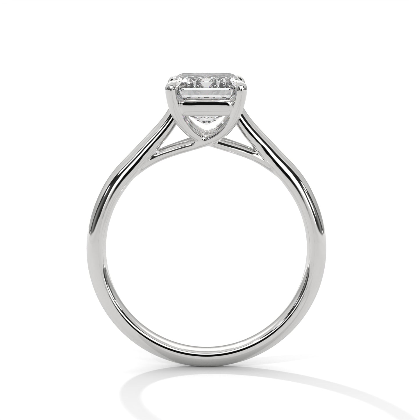 3 CT Emerald Cut Lab-Grown Diamond Engagement Ring, E - VVS2 Diamond Solitaire Ring