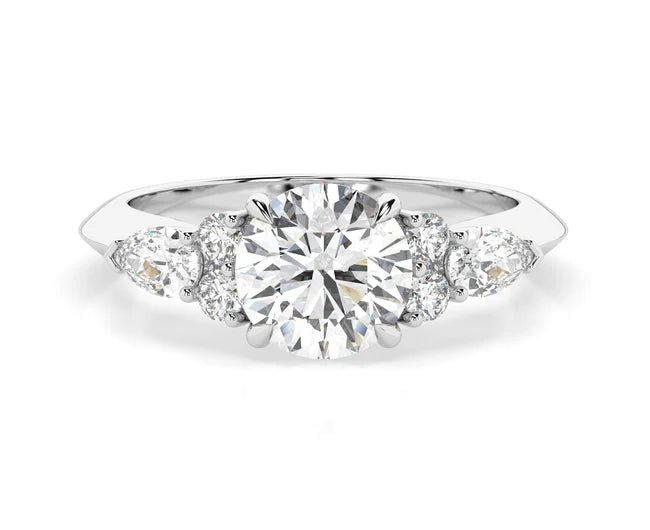 2CT Round-Cut E - VVS2 Lab-Grown Diamond Engagement Ring