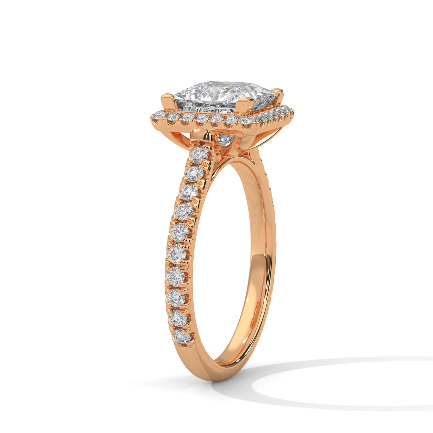 2ct Princess Cut E-VVS2 Lab Grown Diamond Engagement Ring, Ethical Diamond