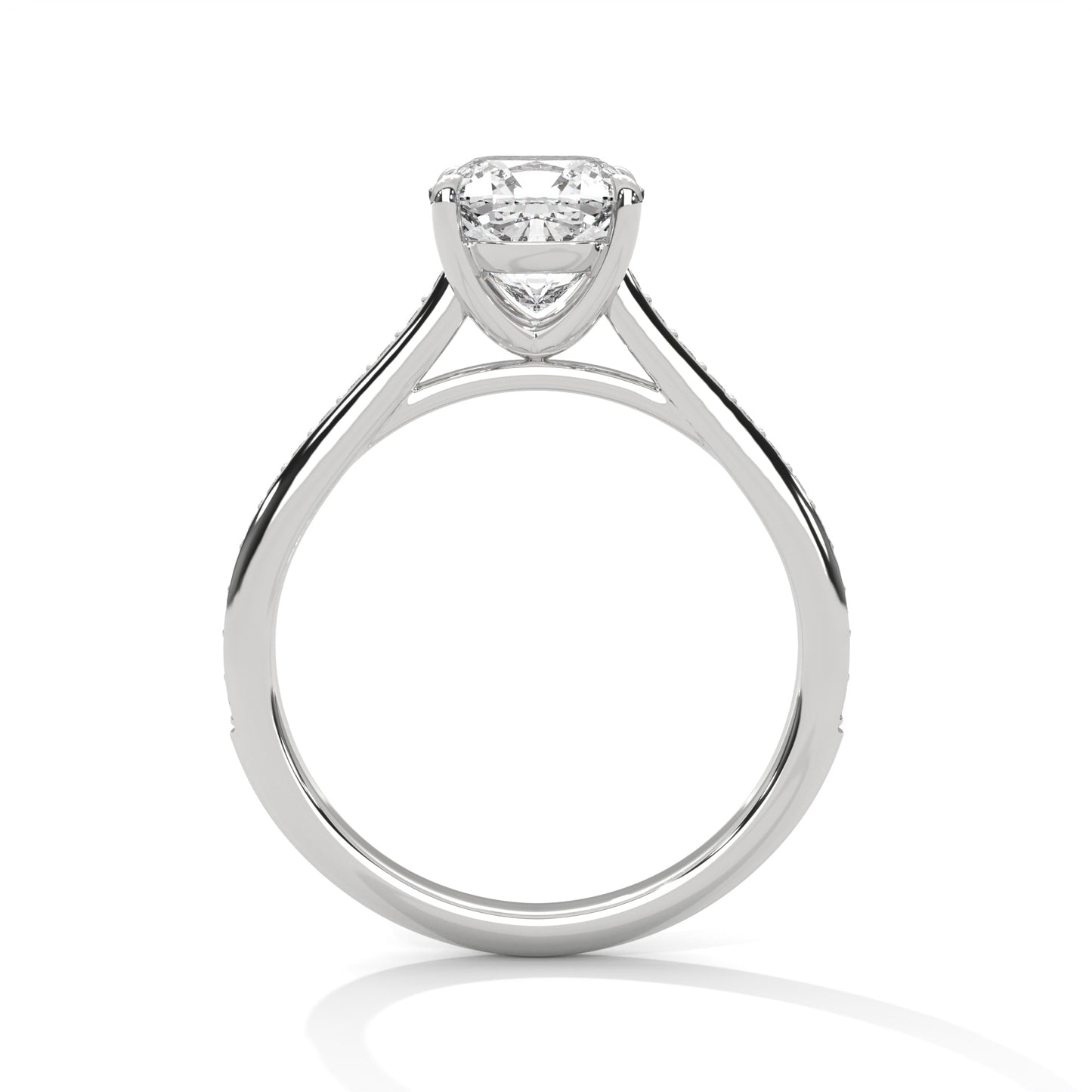 2ct Cushion Lab-Grown Diamond Engagement Ring, E - VVS2 Diamond