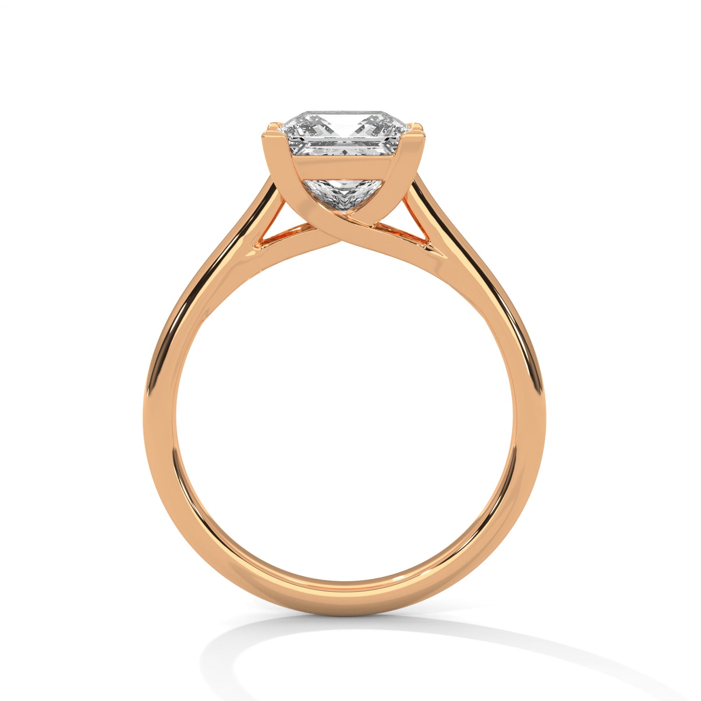 2ct Princess Cut E-VVS2 Lab Grown Diamond Engagement Ring, Solitaire Ring