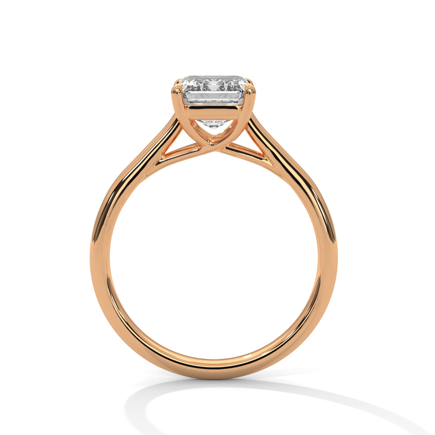 3 CT Emerald Cut Lab-Grown Diamond Engagement Ring, E - VVS2 Diamond Solitaire Ring