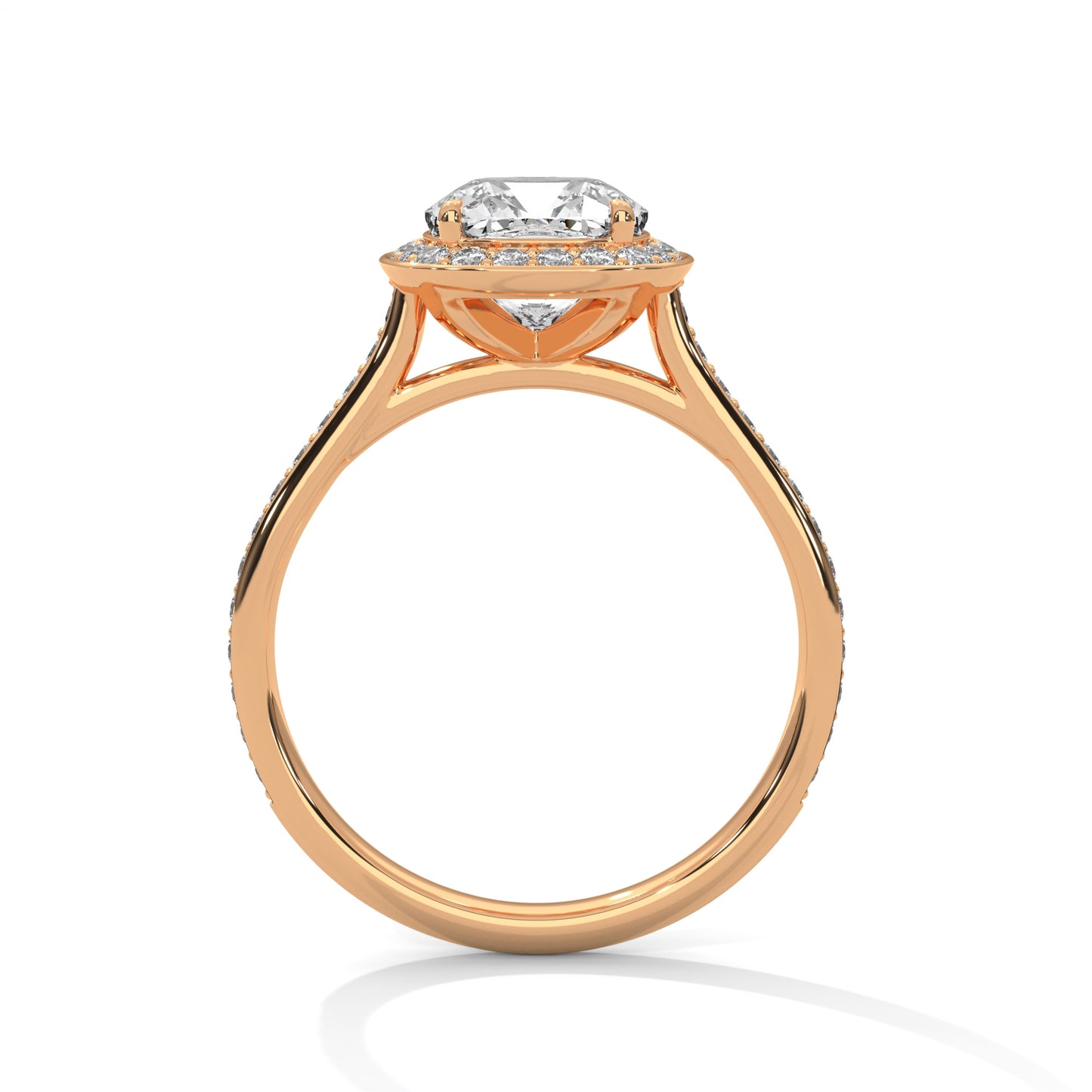 2 CT Cushion Lab-Grown Diamond Engagement Ring, E - VVS2 Diamond Ring