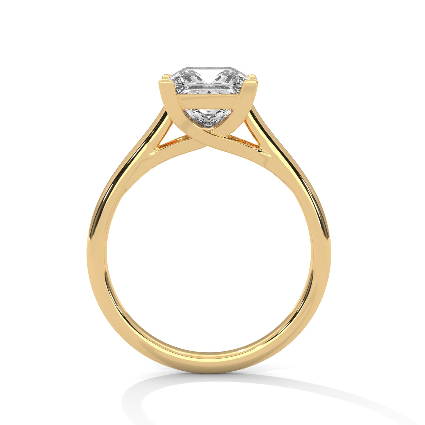2ct Princess Cut E-VVS2 Lab Grown Diamond Engagement Ring, Solitaire Ring