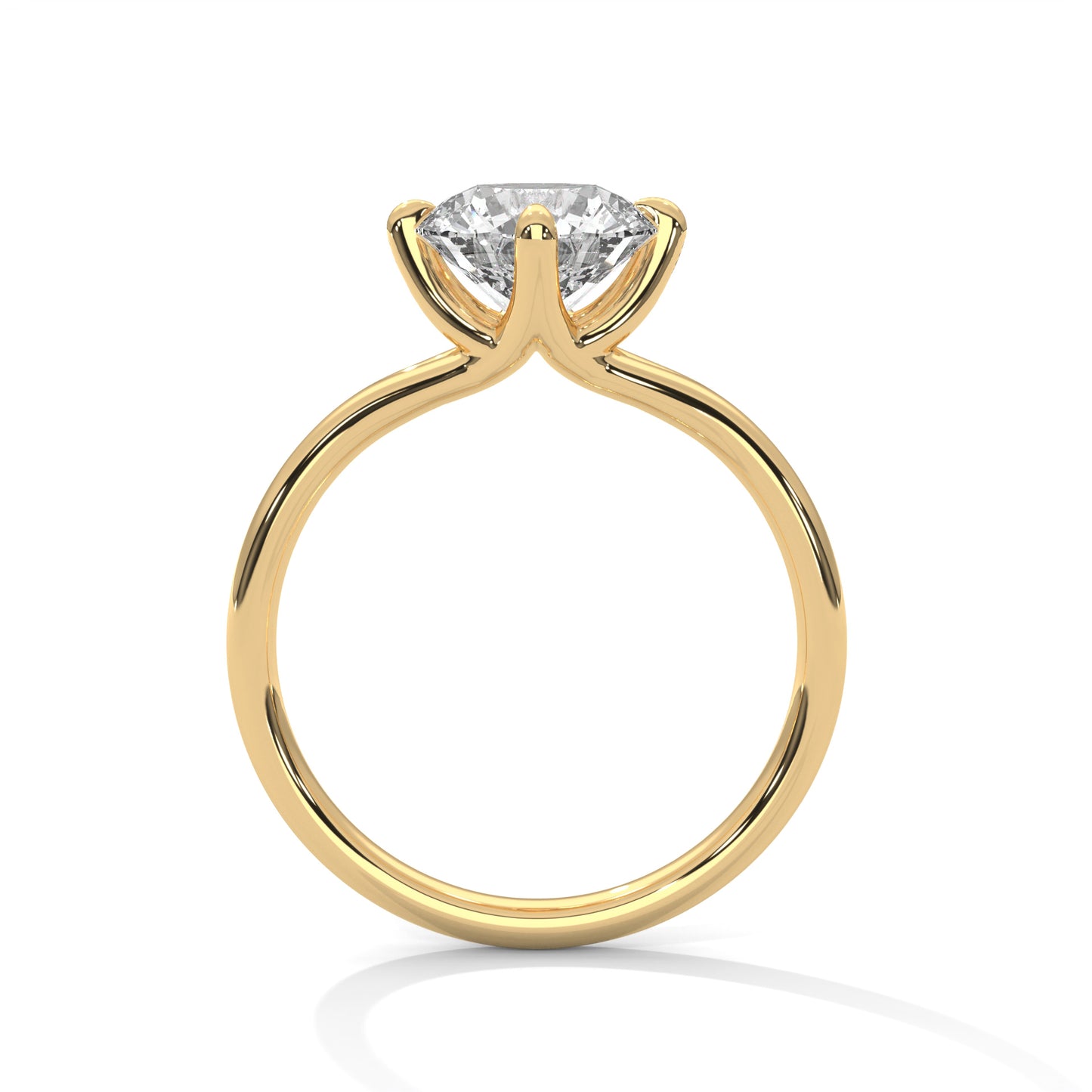 2ct Round Cut E-VVS2 Lab Grown Diamond Engagement Ring, Solitaire Ring, Proposal Ring