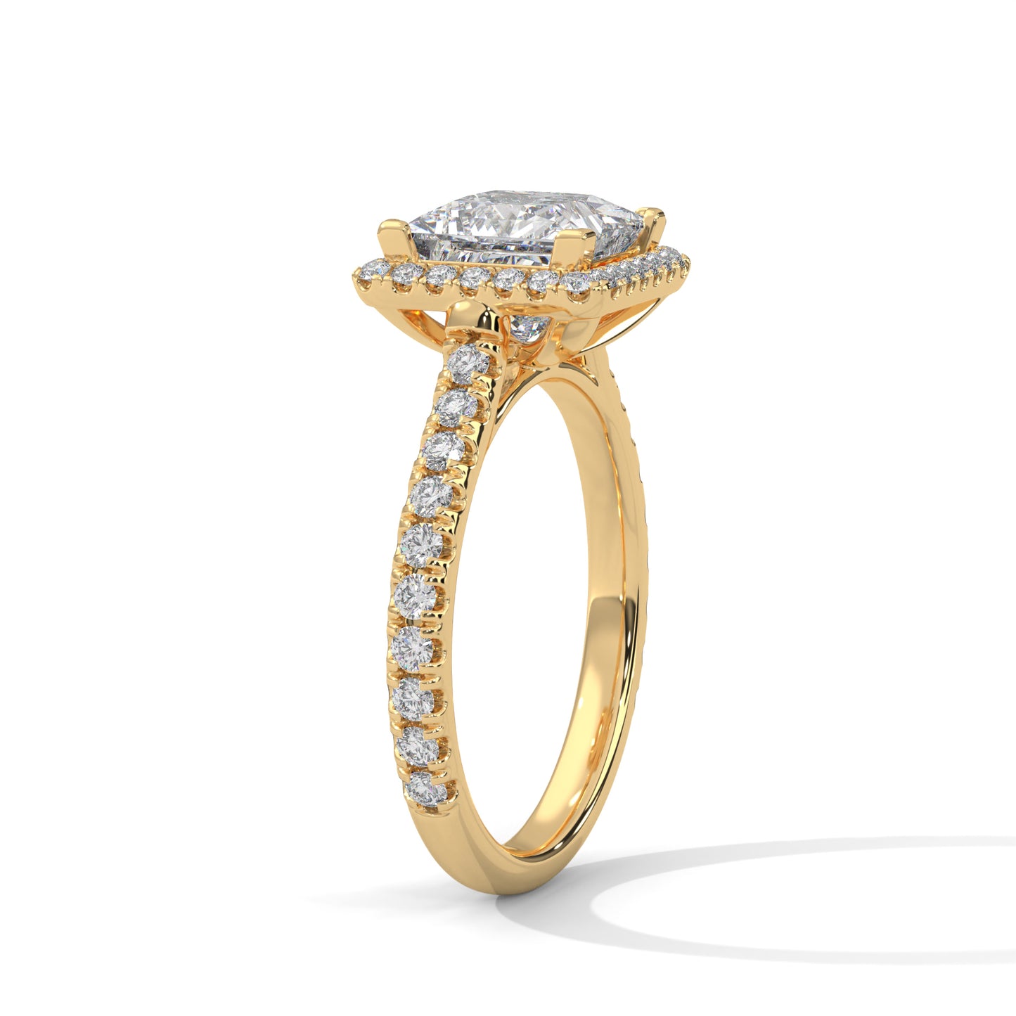 2ct Princess Cut E-VVS2 Lab Grown Diamond Engagement Ring, Ethical Diamond