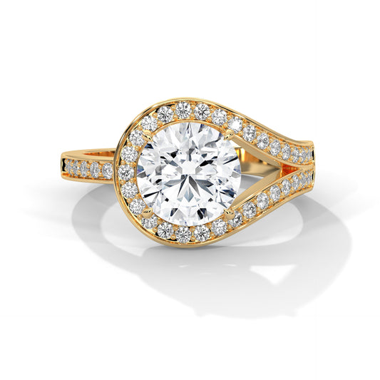 2ct Round Lab-Grown Diamond Engagement Ring, E - VVS2 Diamond, IGI Certificate Include