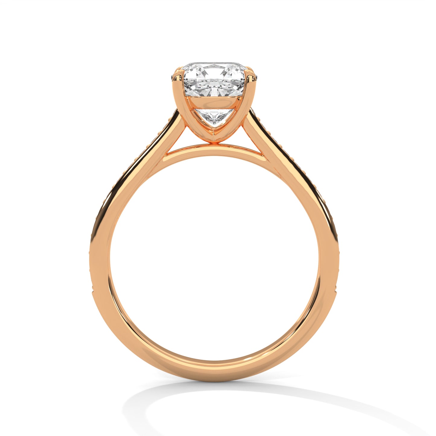 2ct Cushion Lab-Grown Diamond Engagement Ring, E - VVS2 Diamond