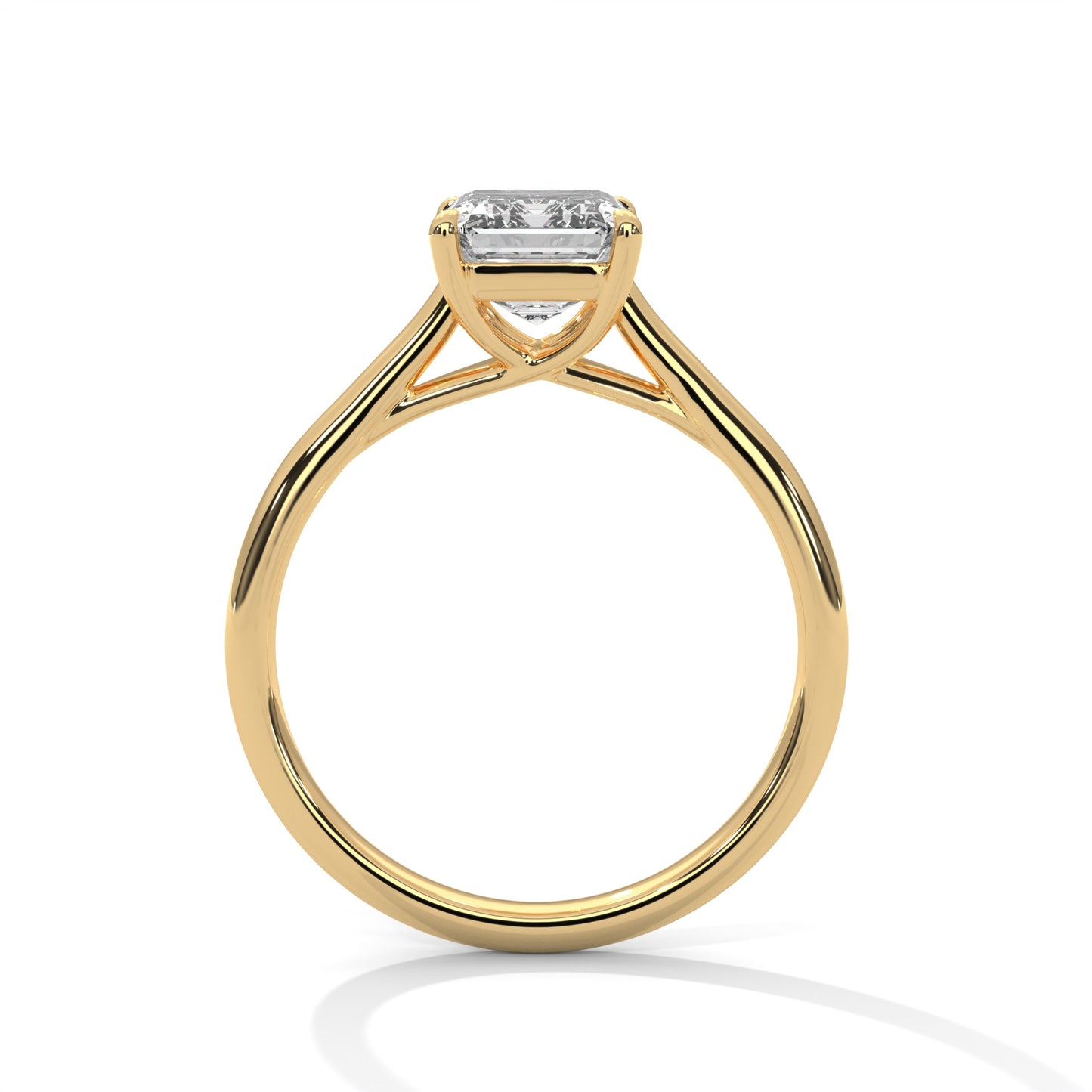 3 CT Emerald Cut Lab-Grown Diamond Engagement Ring, E - VVS2 Diamond Solitaire Ring