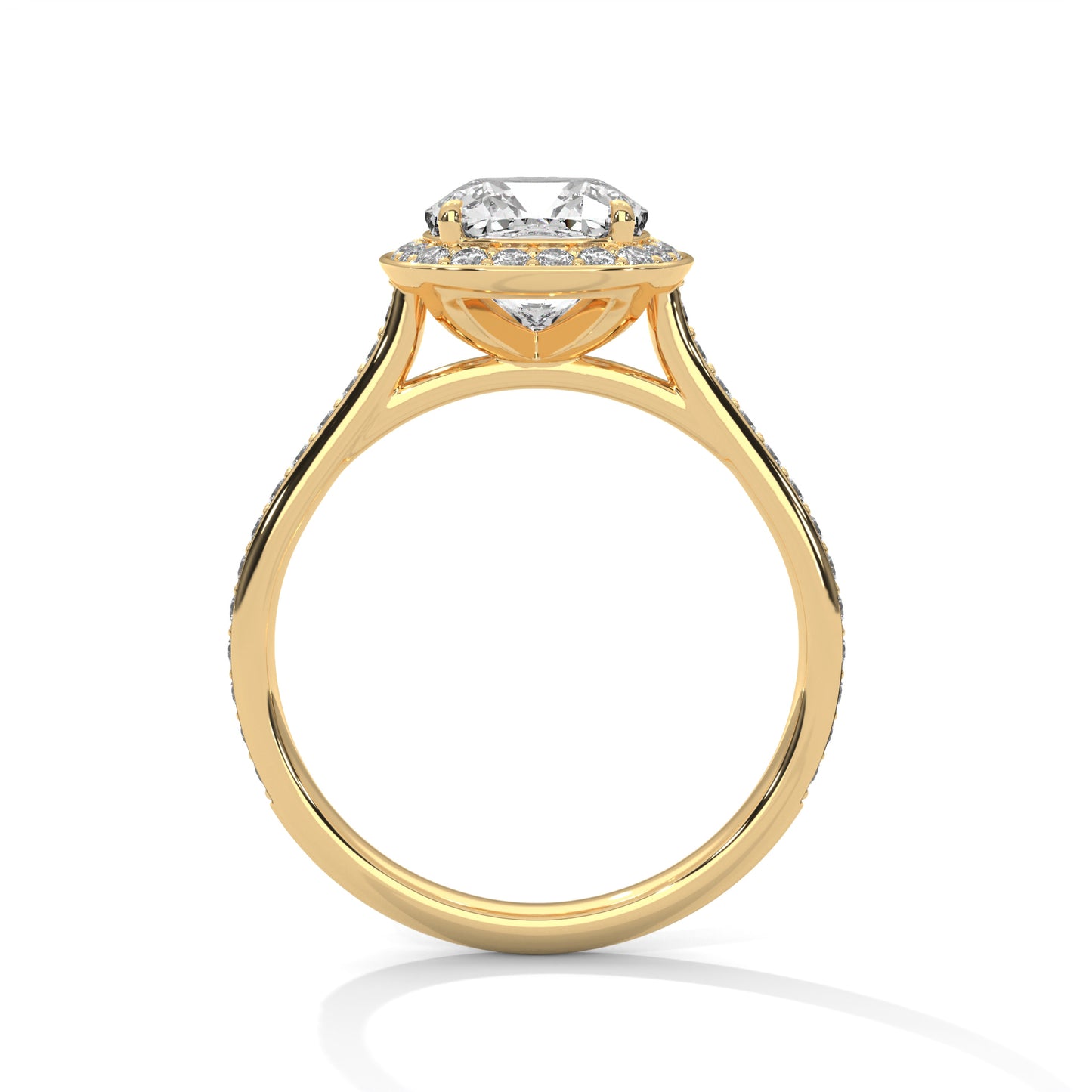 2 CT Cushion Lab-Grown Diamond Engagement Ring, E - VVS2 Diamond Ring