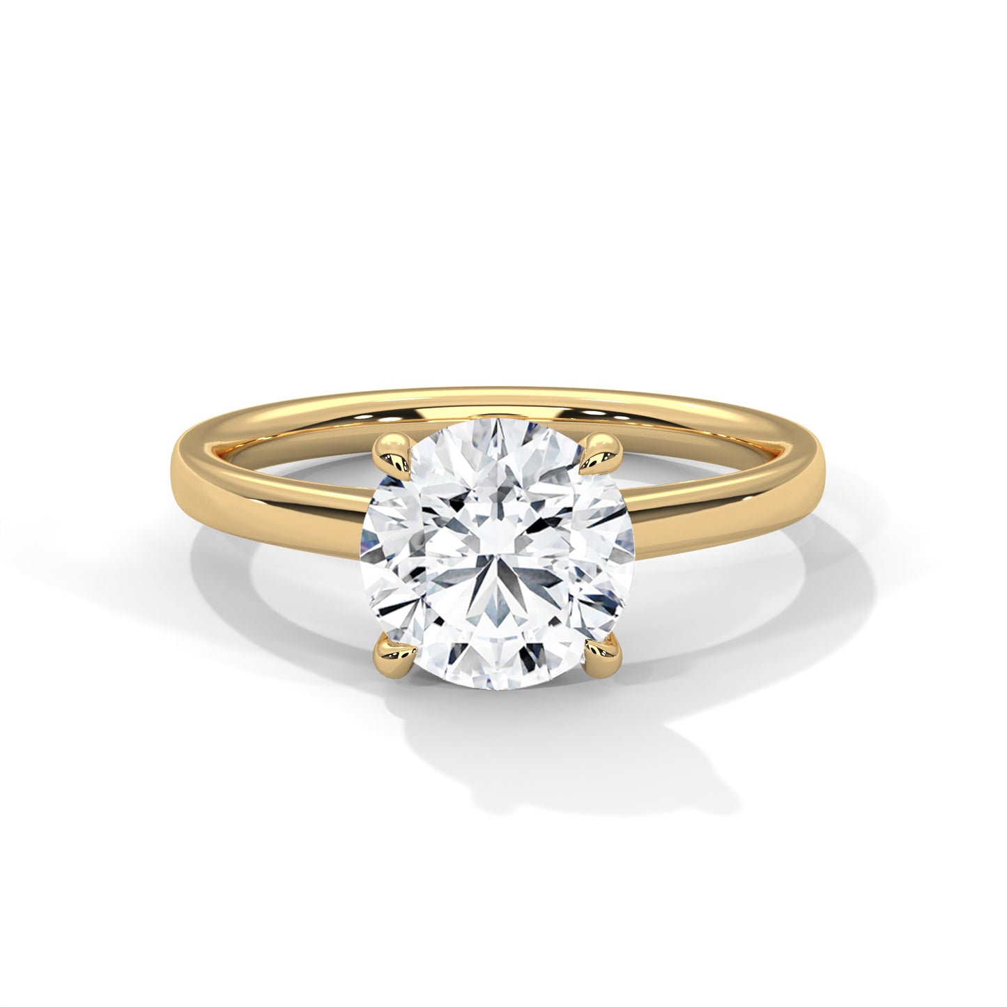 2 CT Round E-VVS2 Lab-Grown Diamond Engagement Ring, Gift for her