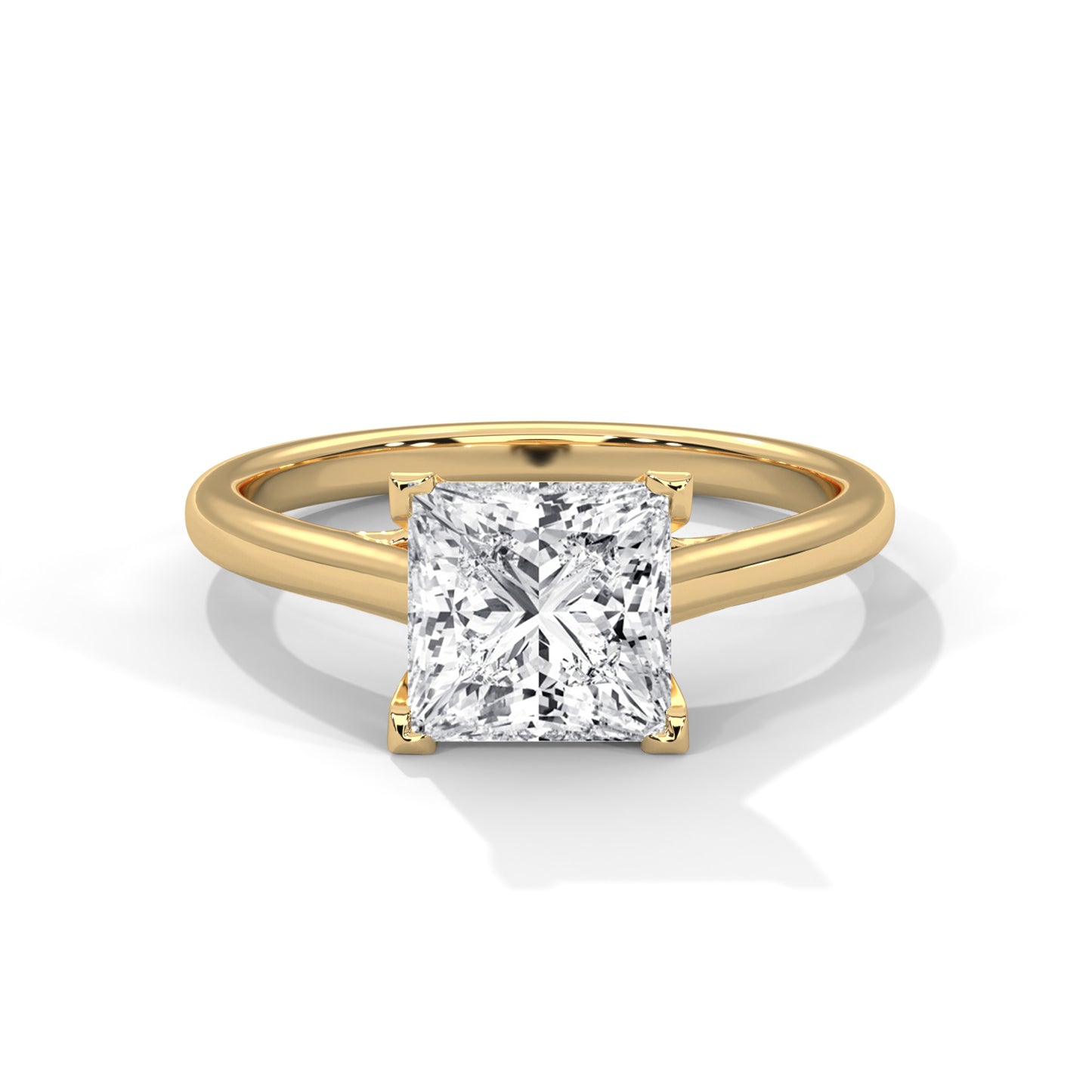 2ct Princess Cut E-VVS2 Lab Grown Diamond Engagement Ring, Solitaire Ring