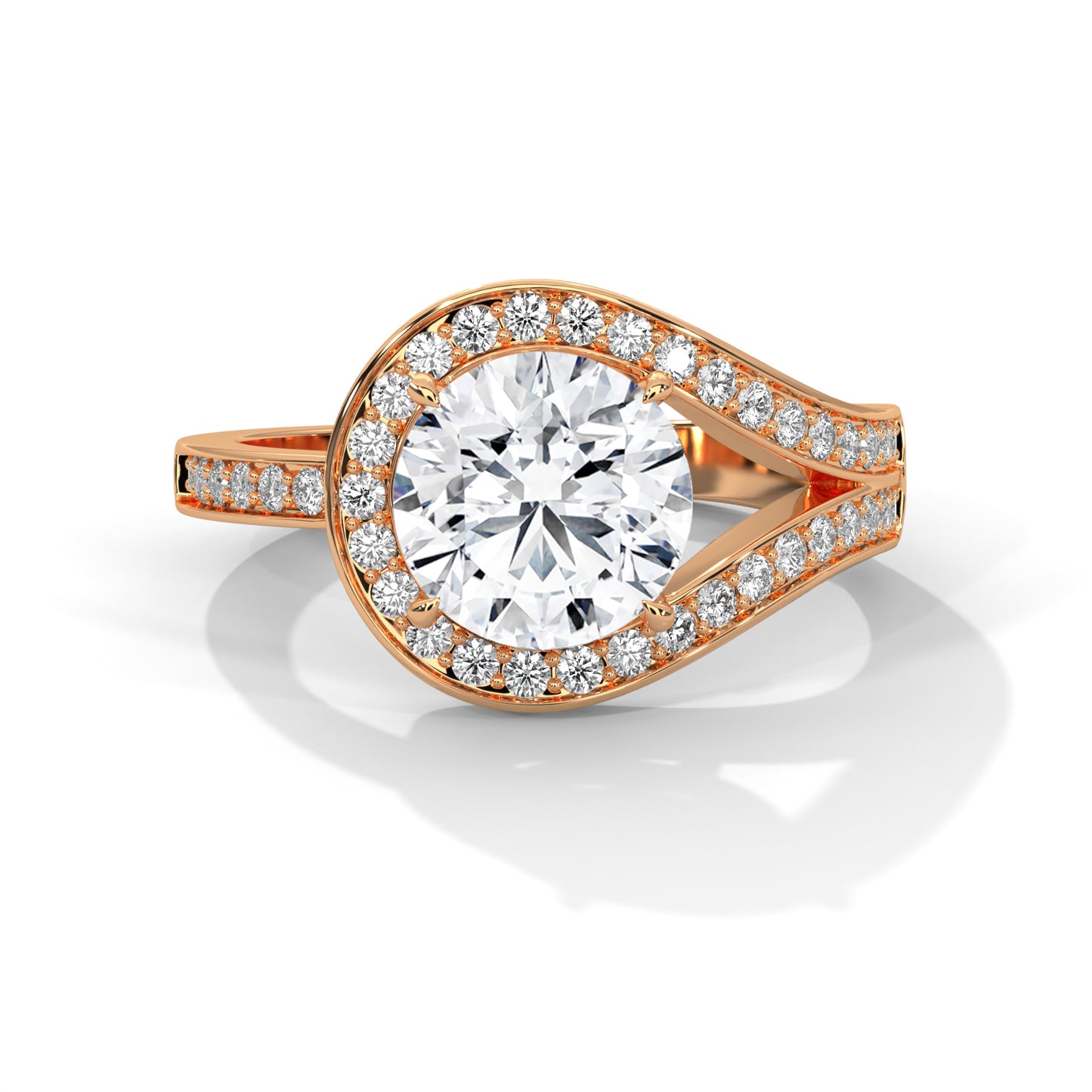 2ct Round Lab-Grown Diamond Engagement Ring, E - VVS2 Diamond, IGI Certificate Include