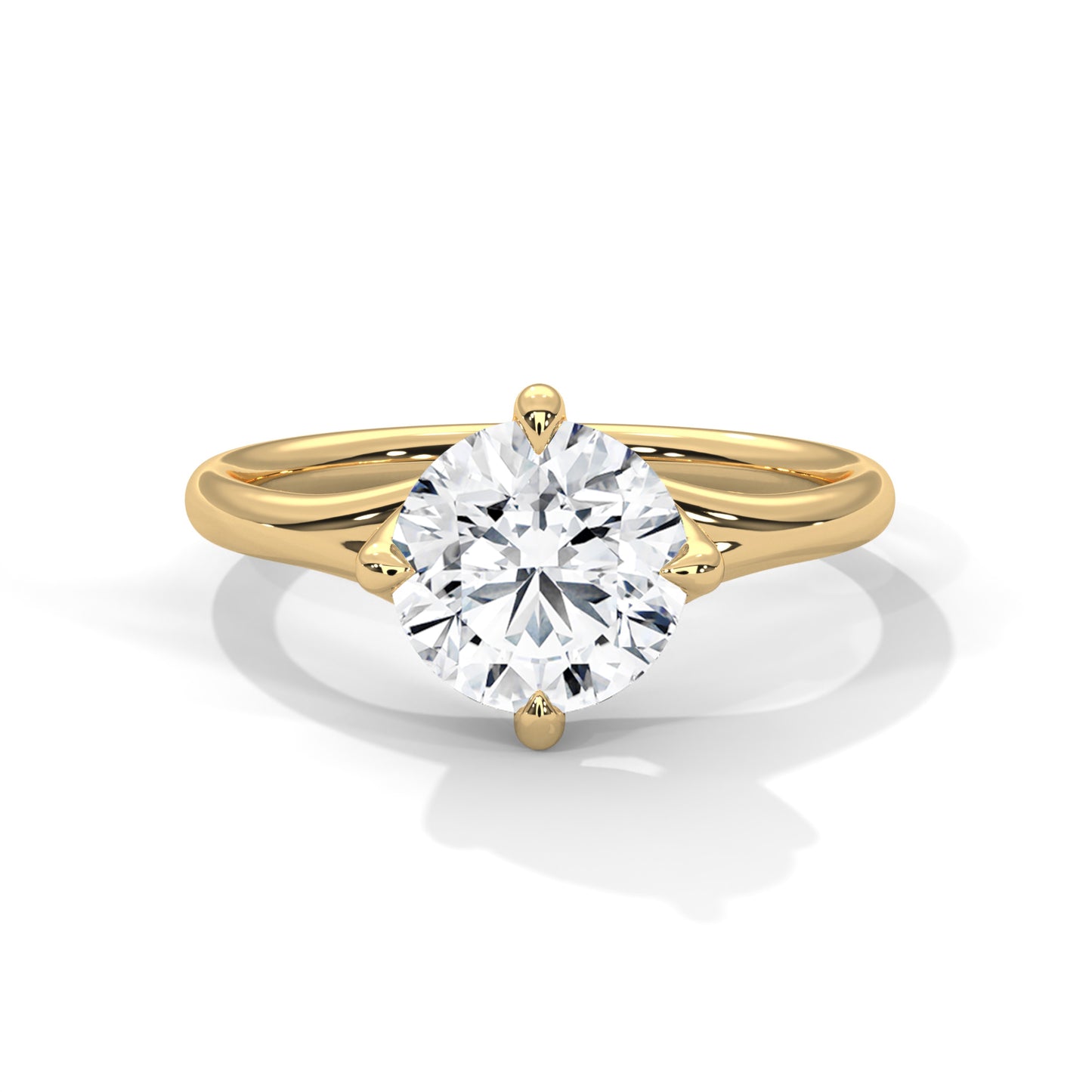 2ct Round Cut E-VVS2 Lab Grown Diamond Engagement Ring, Solitaire Ring, Proposal Ring