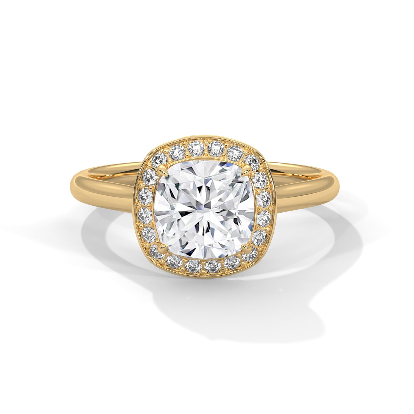 2ct Cushion Lab-Grown Diamond Engagement Ring, E - VVS2 Diamond Ring