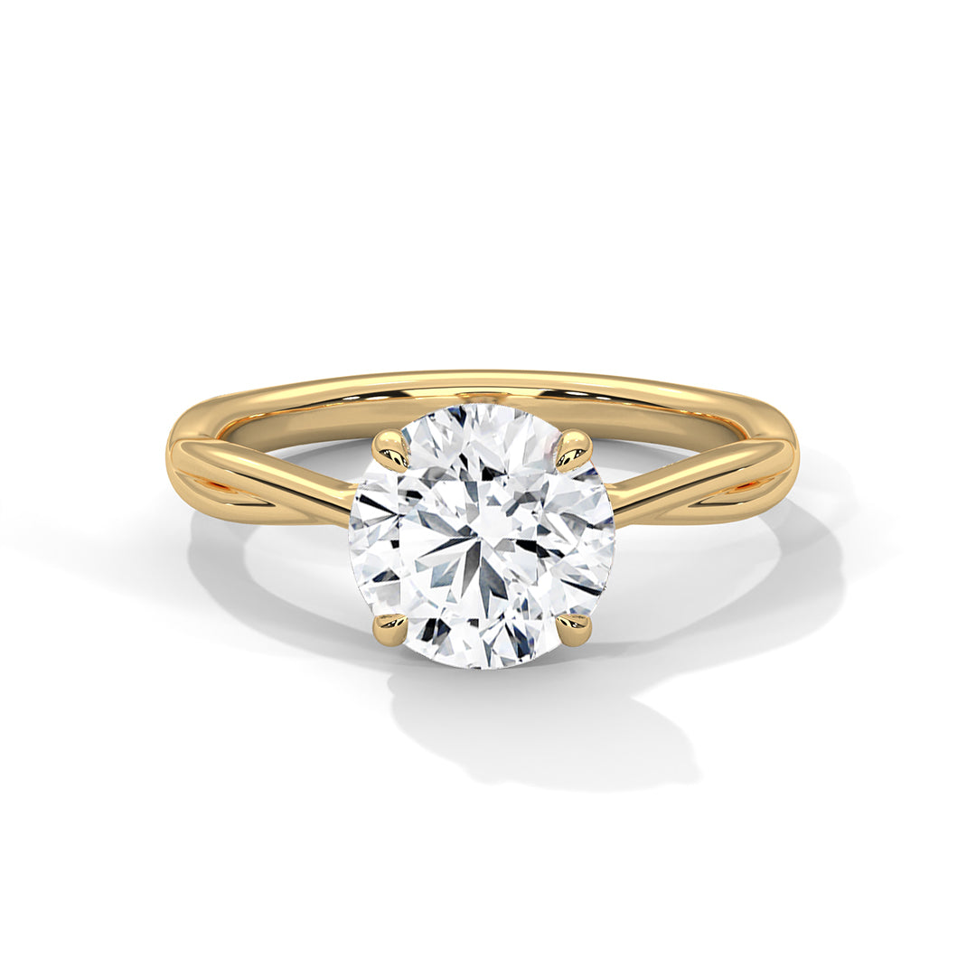 3 Carat Round Brilliant VVS2 Ethically Lab-Grown Diamond Classic Solitaire Engagement Ring for Women