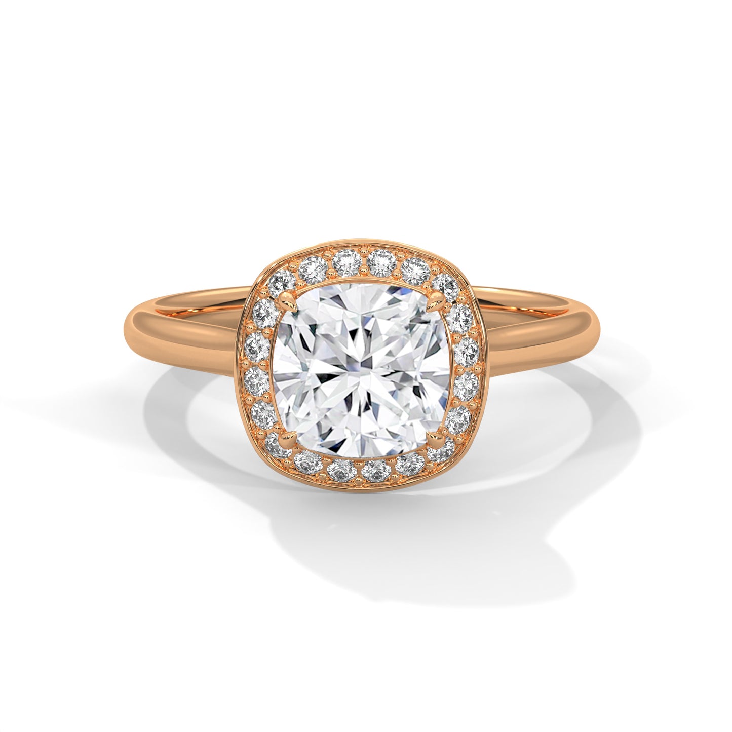 2ct Cushion Lab-Grown Diamond Engagement Ring, E - VVS2 Diamond Ring