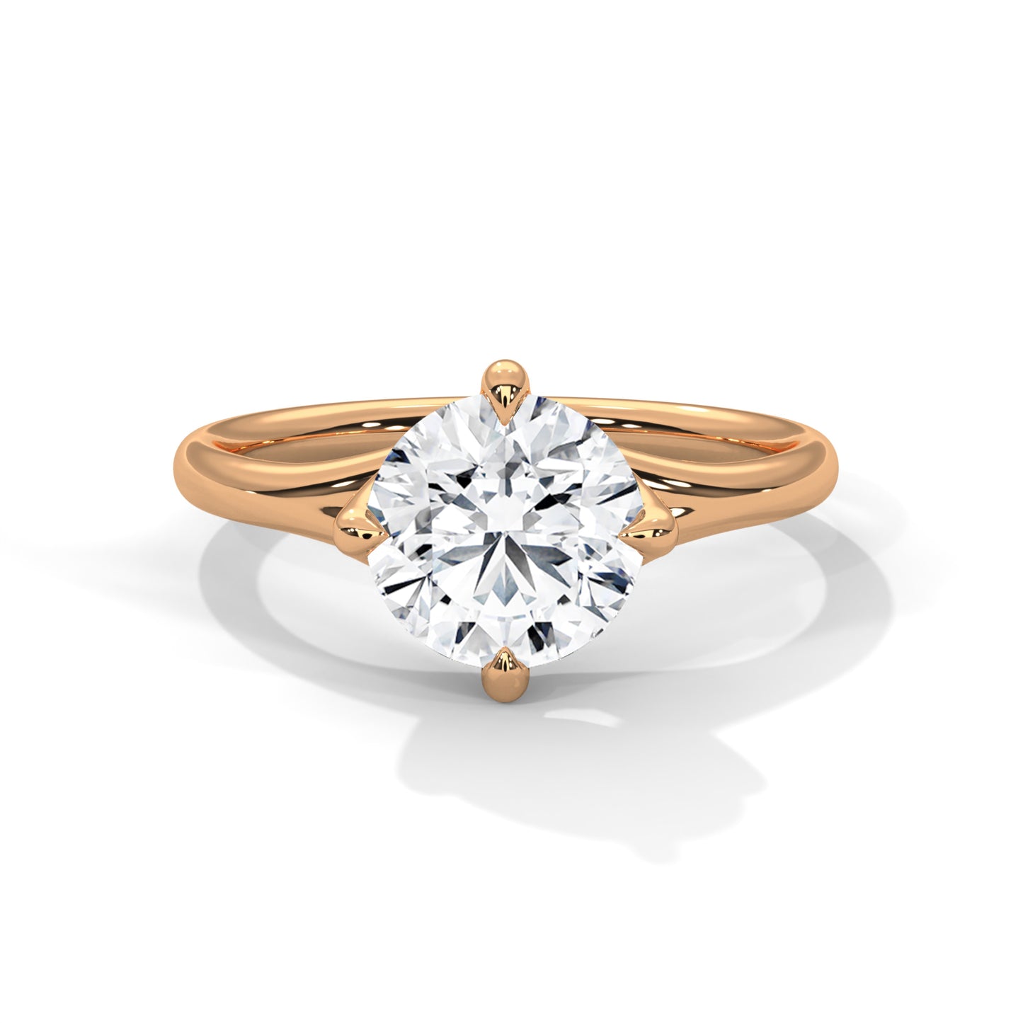 2ct Round Cut E-VVS2 Lab Grown Diamond Engagement Ring, Solitaire Ring, Proposal Ring
