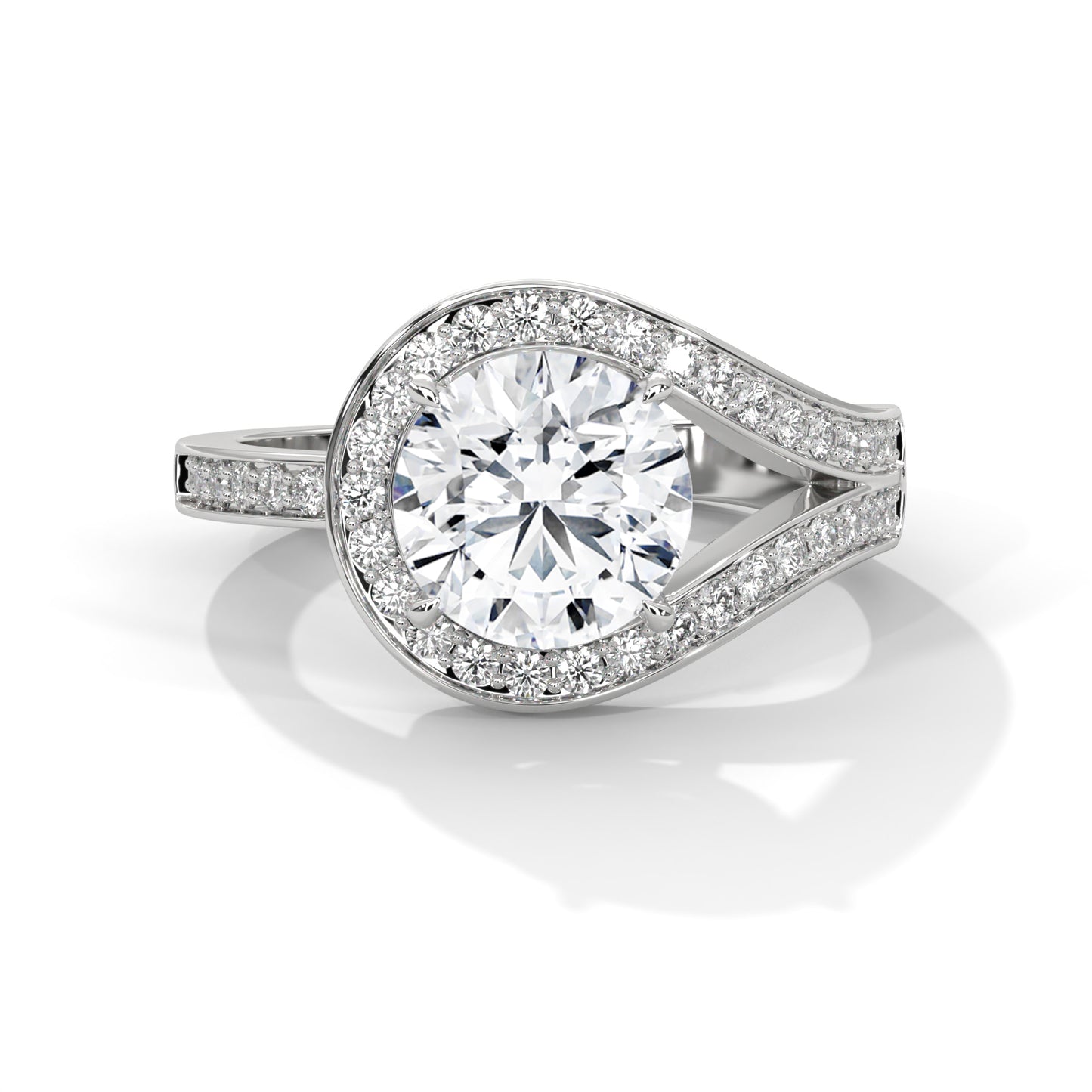 2ct Round Lab-Grown Diamond Engagement Ring, E - VVS2 Diamond, IGI Certificate Include
