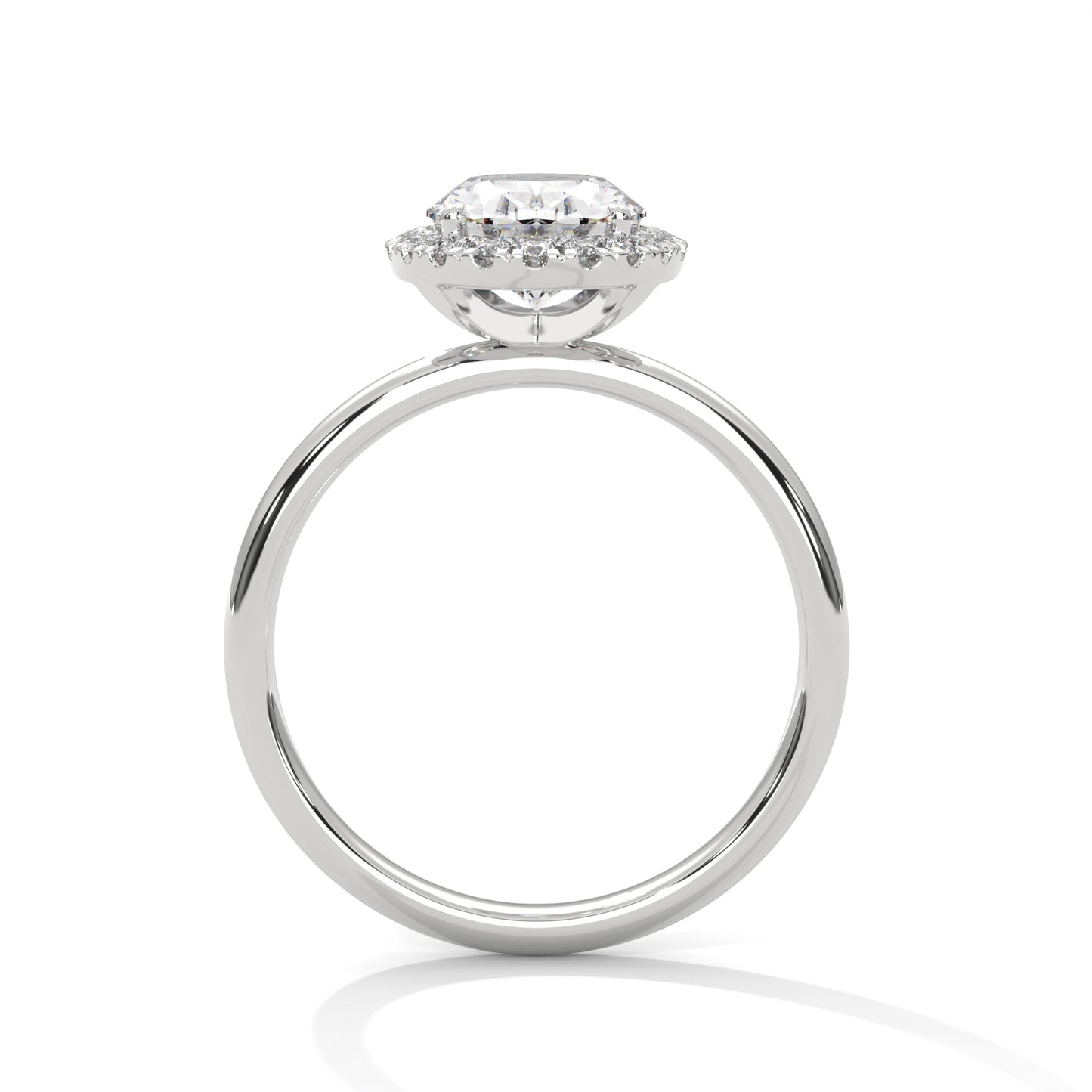 2 CT Oval Cut E-VVS2 Lab Grown Diamond Engagement Ring, Made to Order