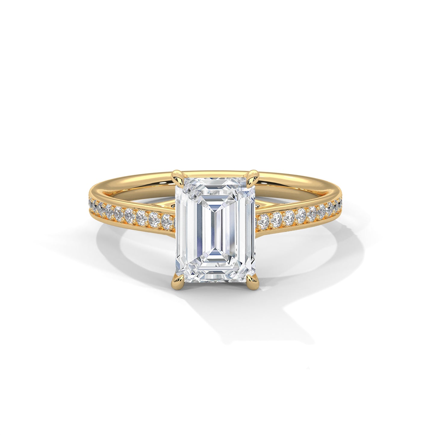 3 CT Emerald E-VVS2 Lab-Grown Diamond Engagement Ring, Bridal Ring