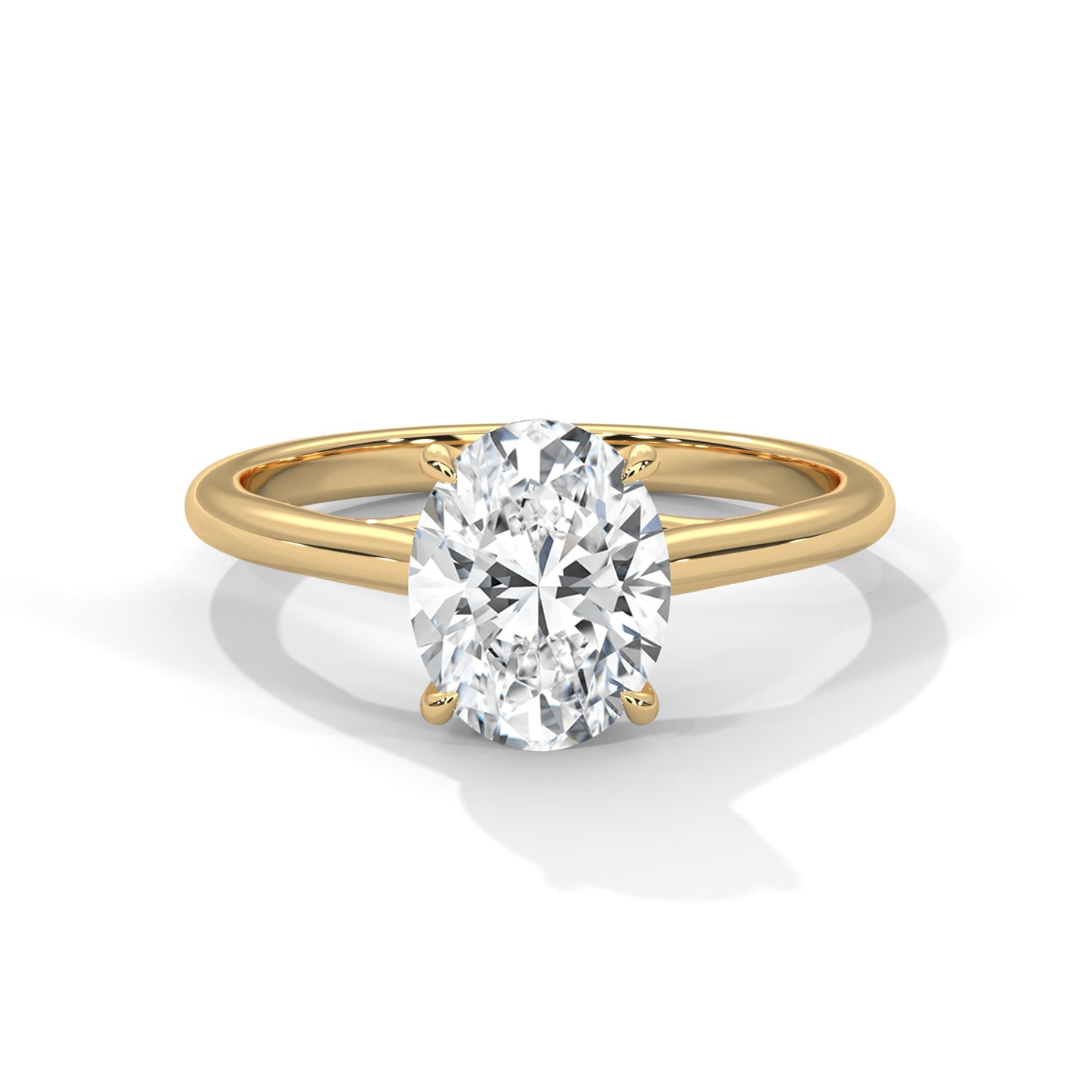 2ct Oval Lab-Grown Diamond Engagement Ring, E - VVS2 Diamond Solitaire Ring