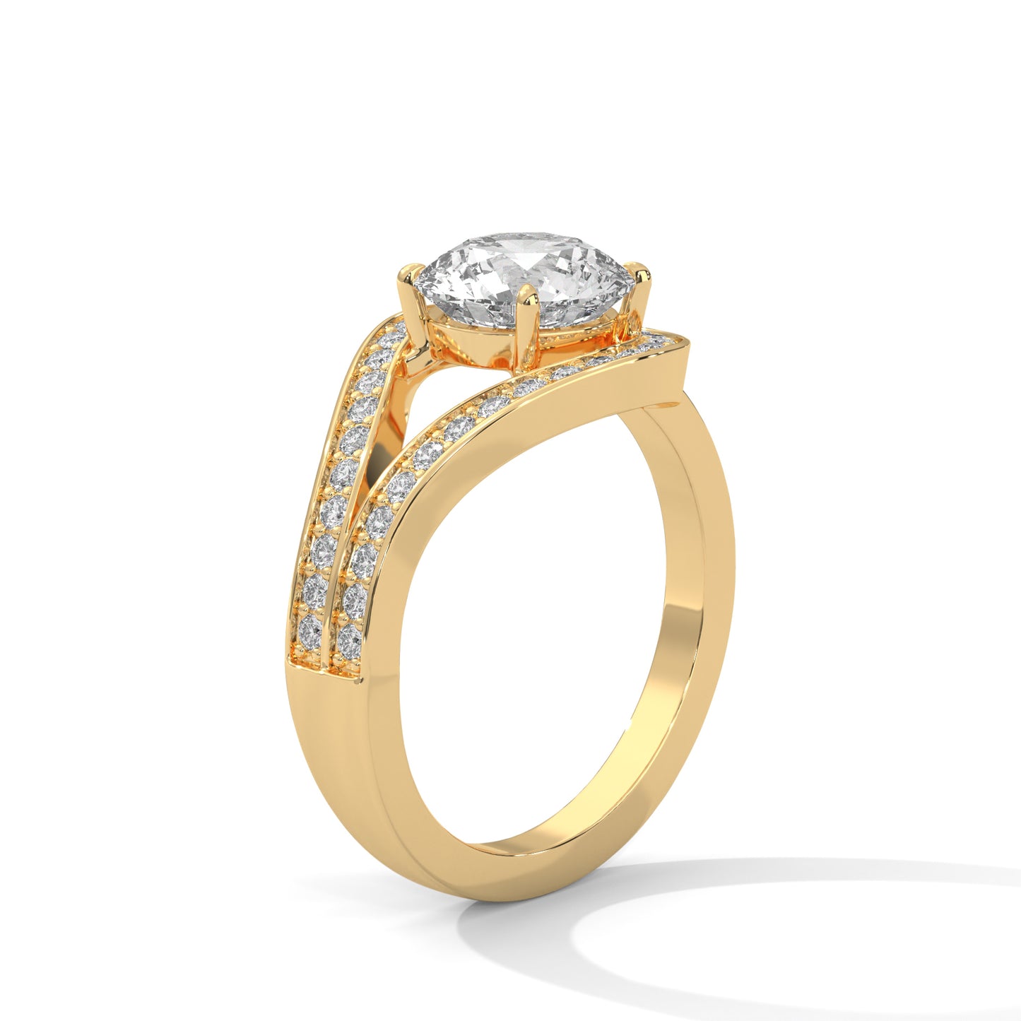 2ct Round Lab-Grown Diamond Engagement Ring, E - VVS2 Diamond, IGI Certificate Include