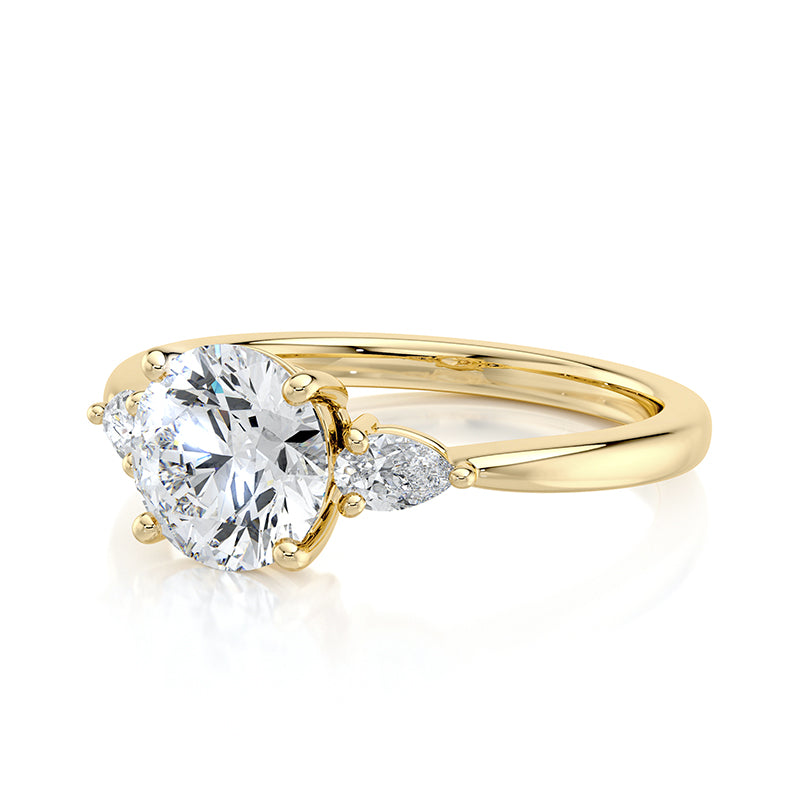 1.50 CT Round E-VVS2 Lab Grown Diamond Triology Ring