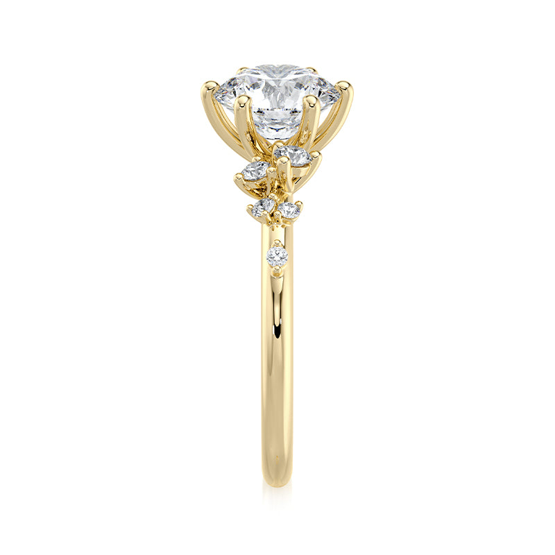 1.50 CT Round E-VVS2 Lab Grown Diamond Cluster Ring